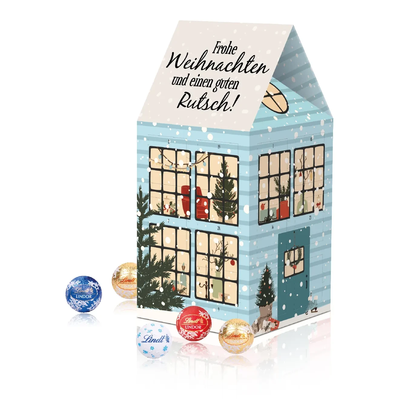 Adventskalender Haus "XL" mit Lindt Schokolade