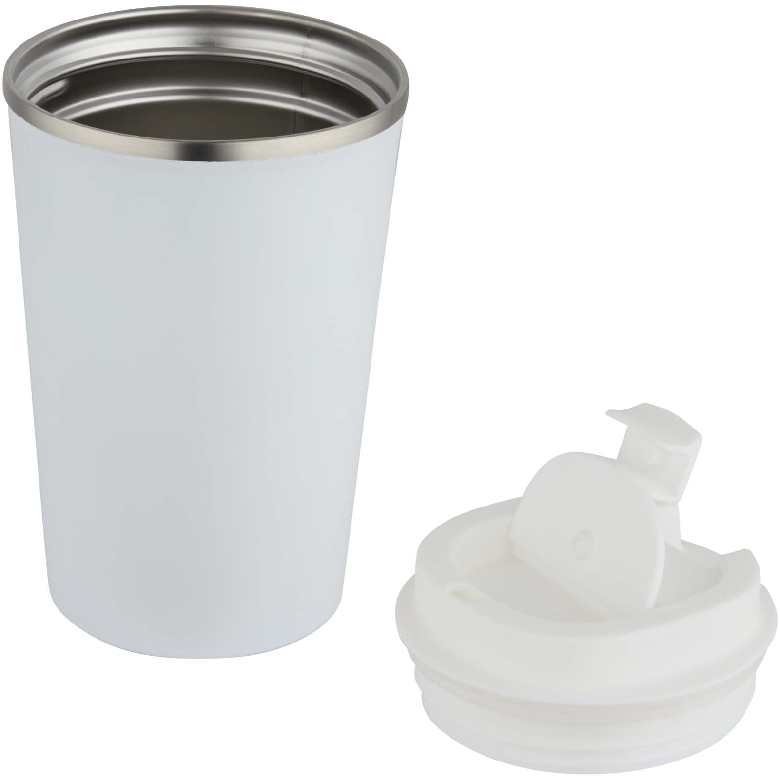 Newport 350 ml doppelwandiger, vakuumisolierter Becher aus Edelstahl weiss