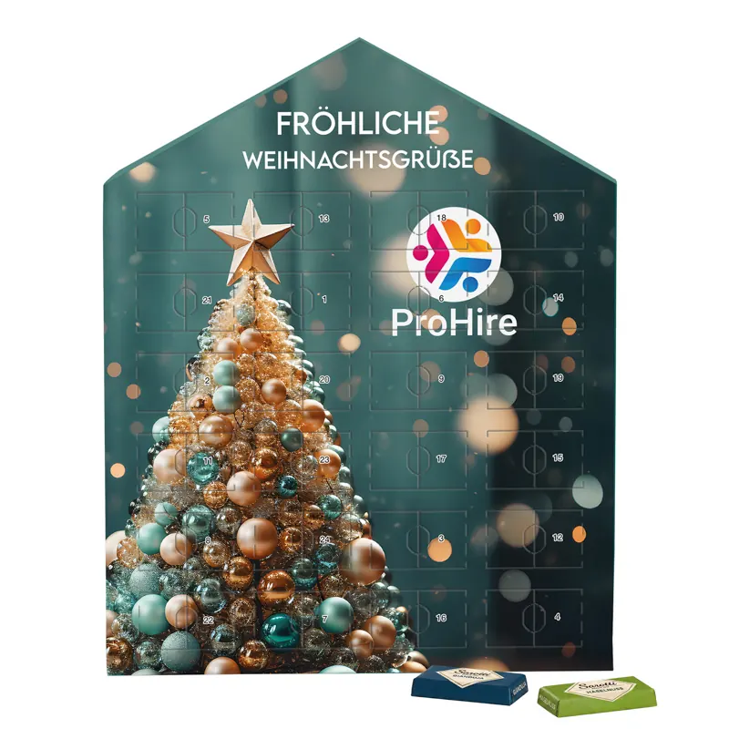 Täfelchen Adventskalender Haus, Sarotti Schokoladen-Täfelchen
