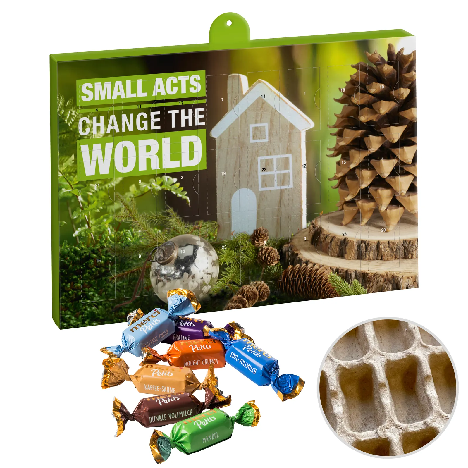Premium Marken-Adventskalender PAPIER mit merci Petits