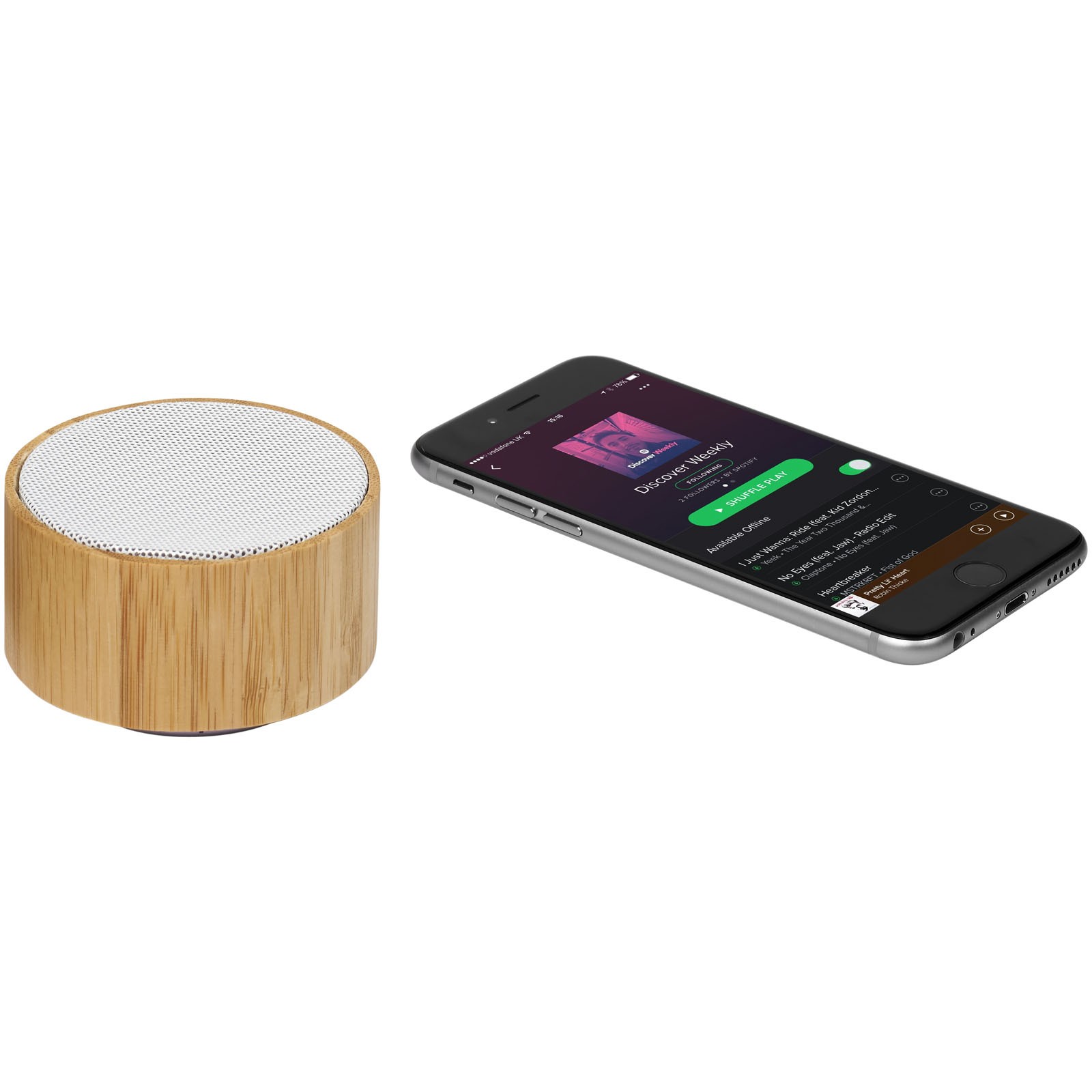 Cosmos Bluetooth® Lautsprecher aus Bambus natur, weiss