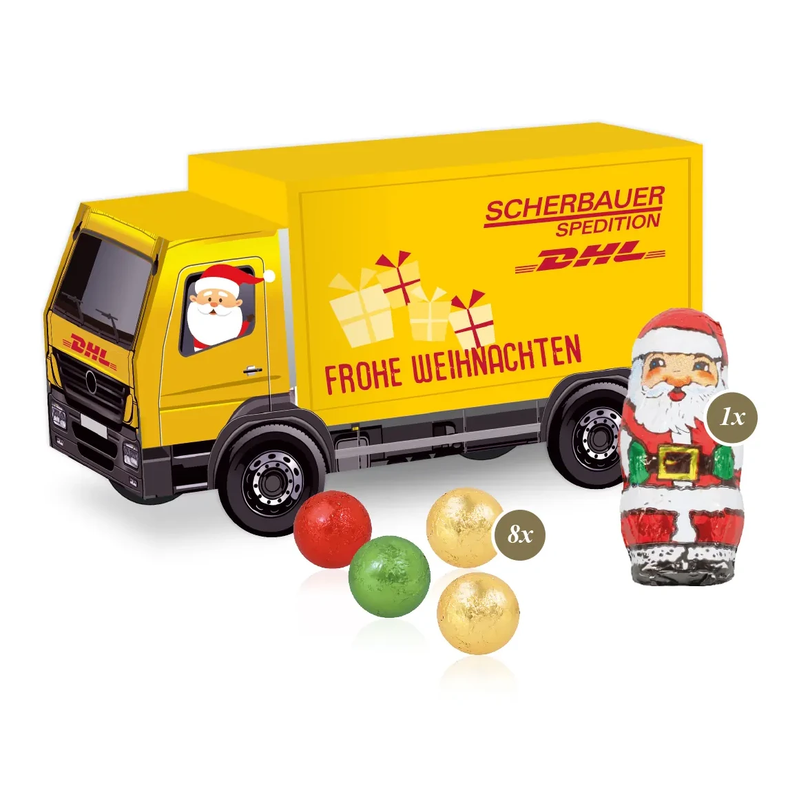 3D Präsent "LKW" mit Fairtrade® Schokolade