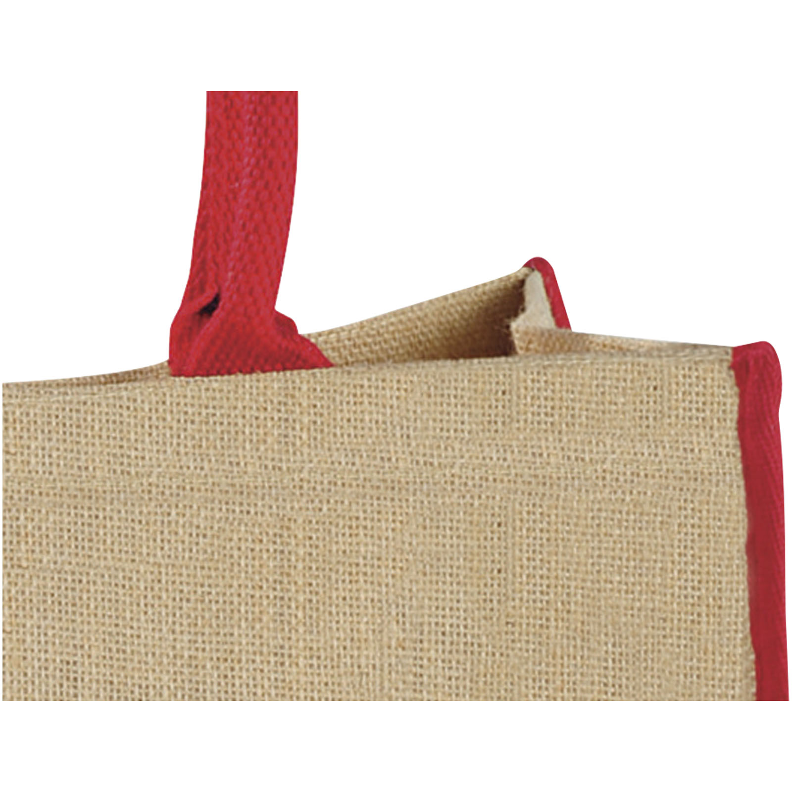 Harry farbige Jute Tragetasche 25L natur, rot