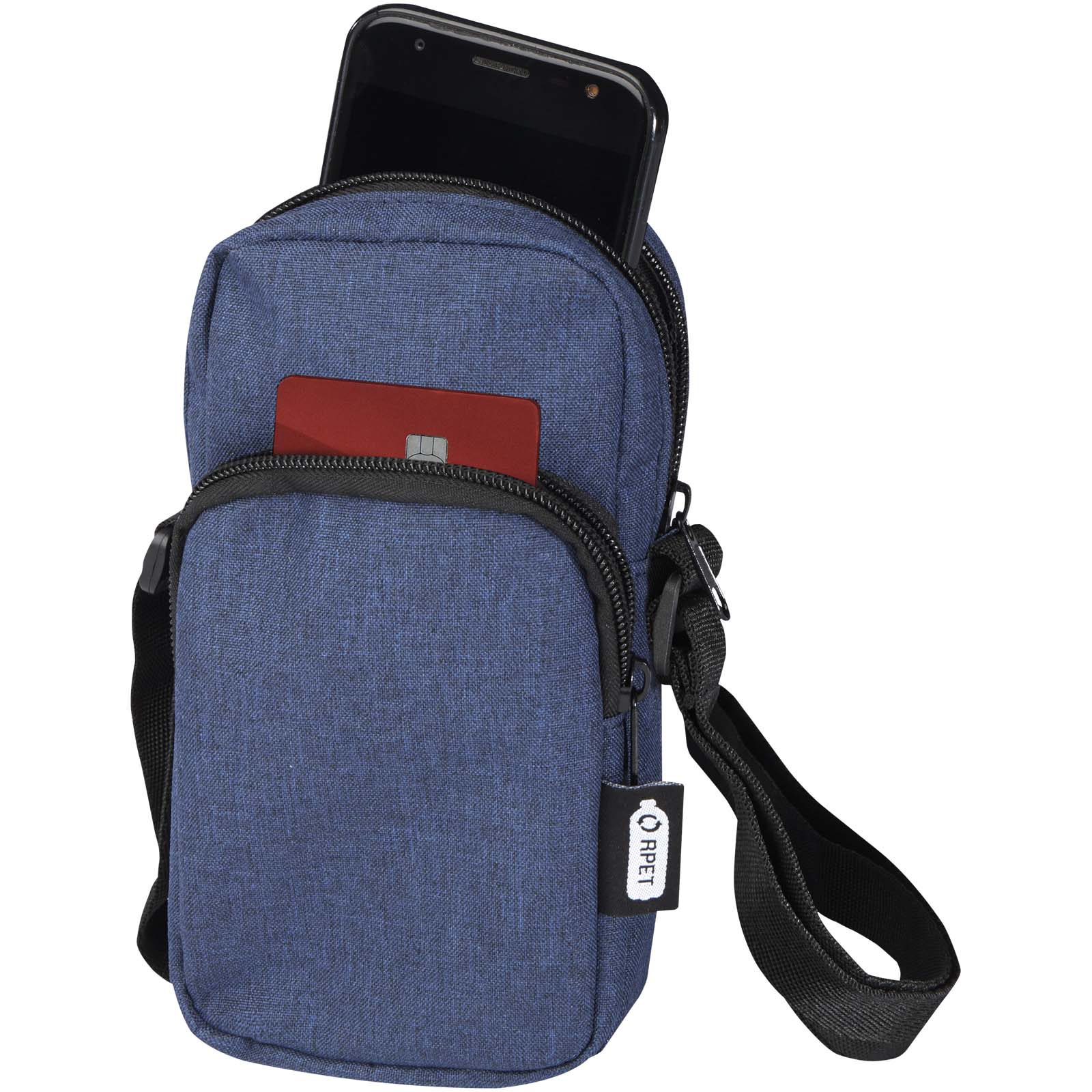 Ross Handytasche aus recyceltem GRS-Material heather navy
