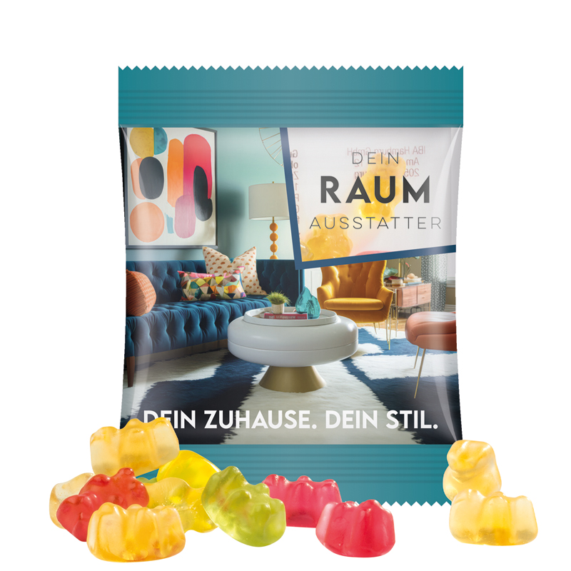 Minitüte 10 g, weiße Folie, Trolli Premium Bärchen
