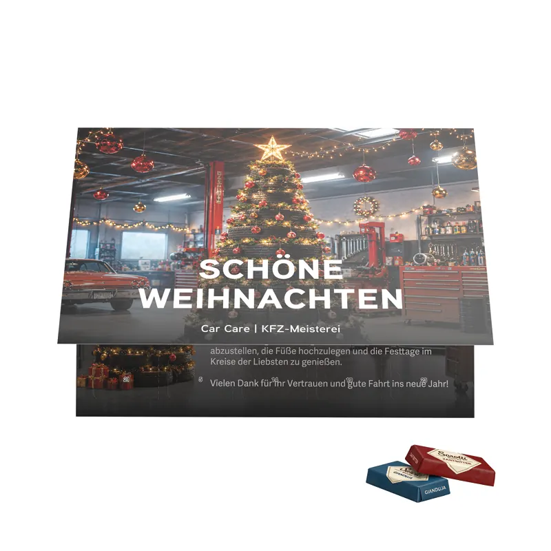 Premium Tisch Adventskalender Flip Cover Querformat Sarotti Schokotäfelchen