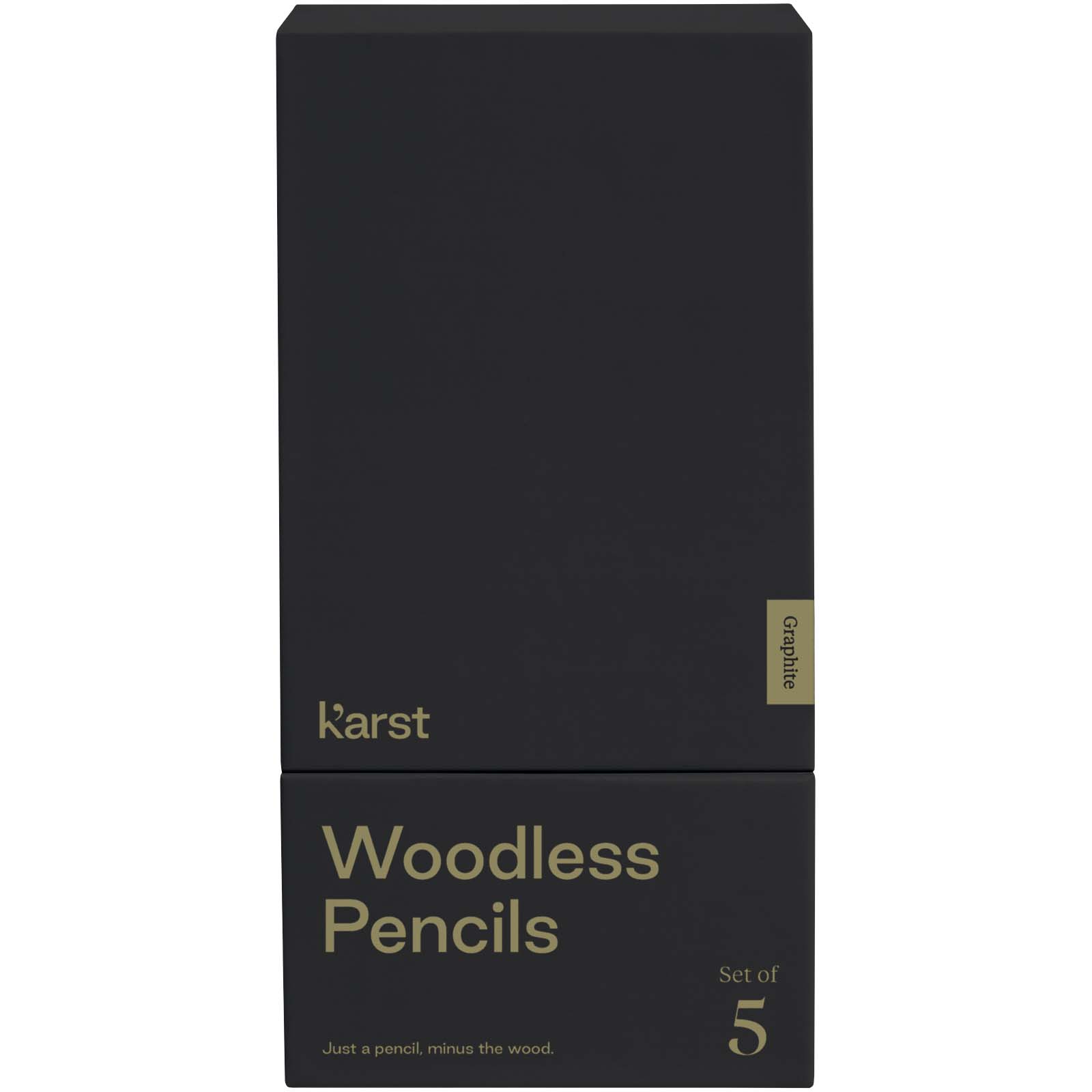 Karst® 5er-Pack 2B holzlose Graphitstifte grau