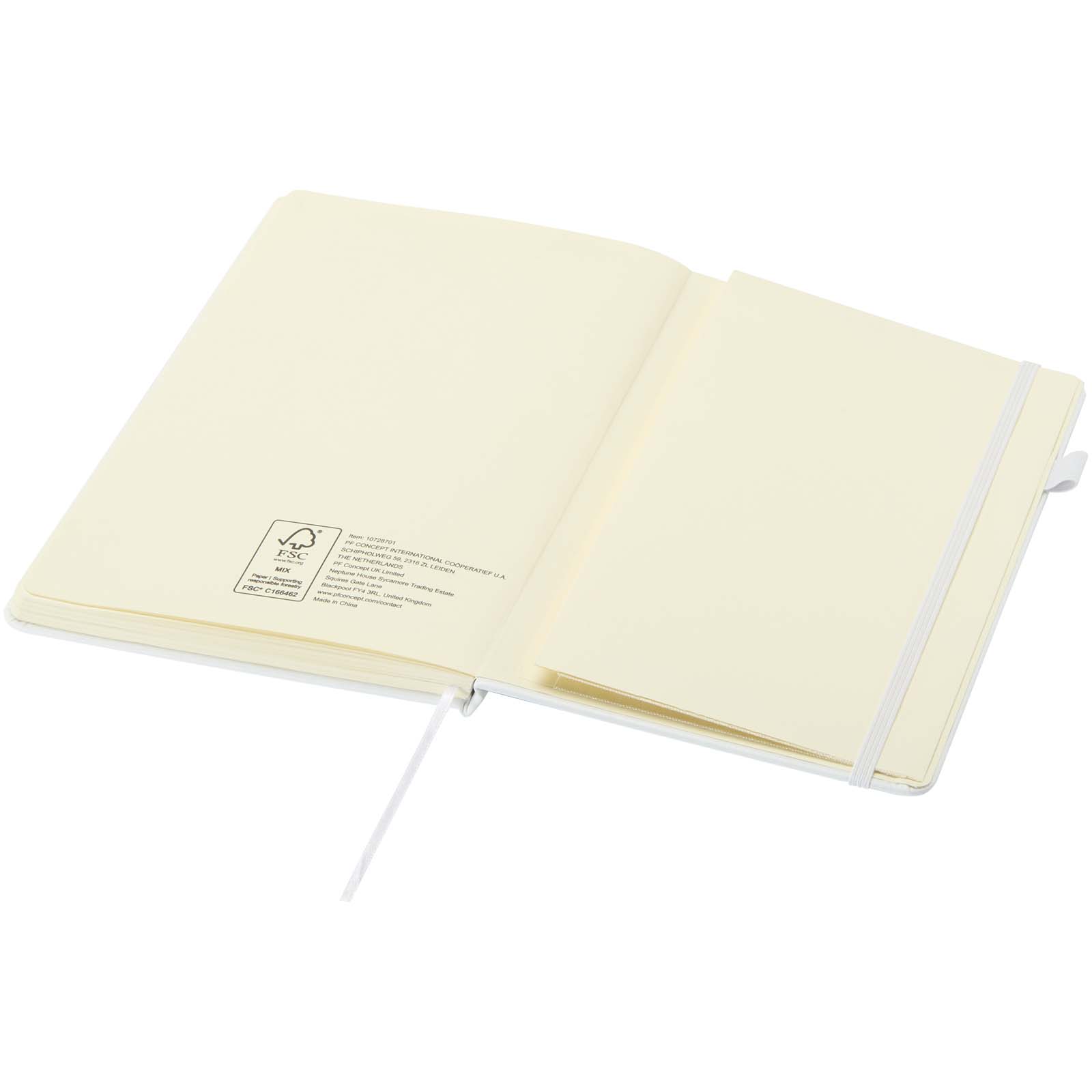 Liss A5 Hardcover Notizbuch aus recyceltem Kunststoff weiss