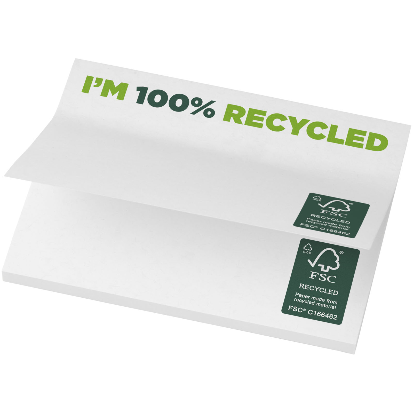 Sticky-Mate® recycelte Haftnotizen 100 x 75 mm weiss