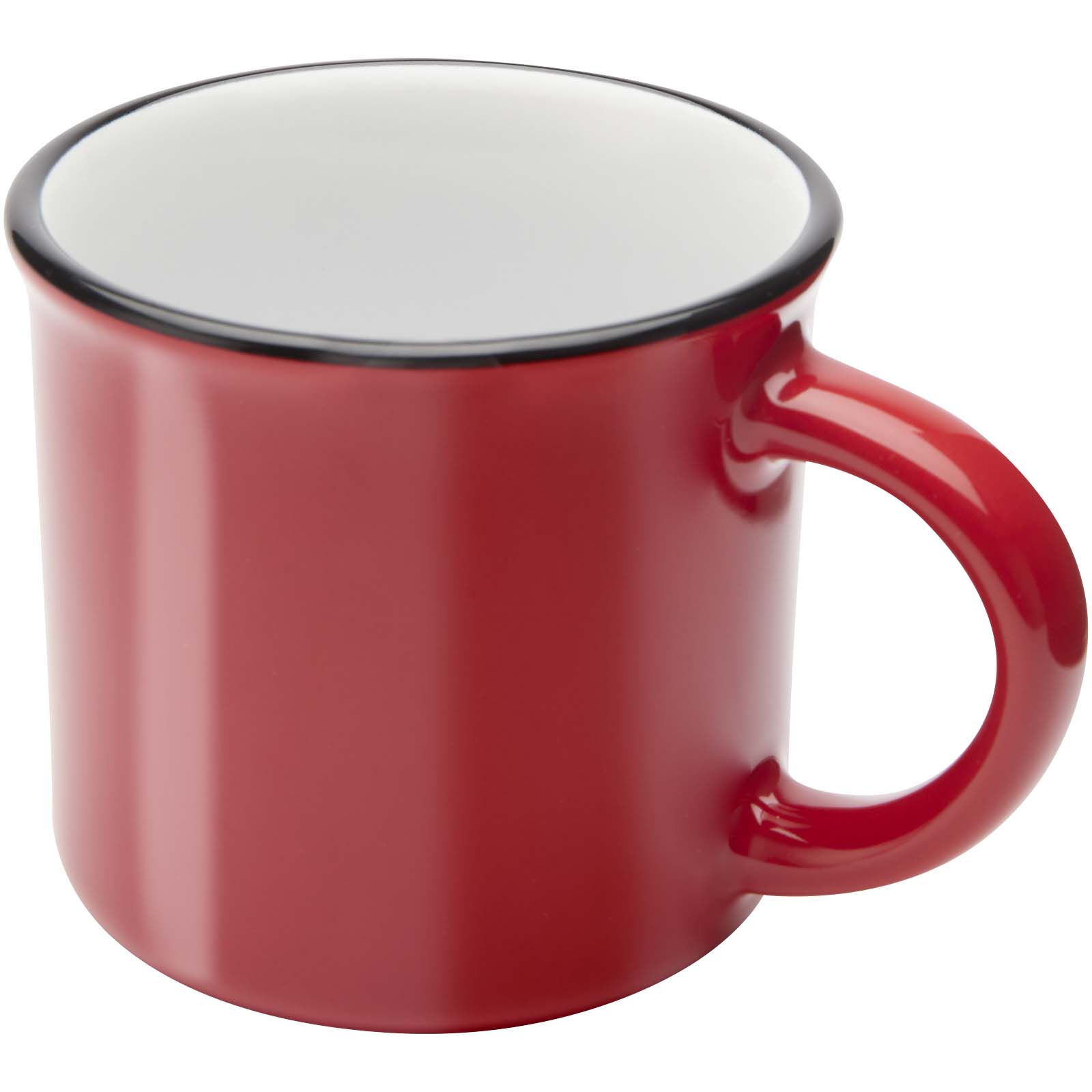 Bari Keramiktasse 240 ml mit glänzender Oberfläche rot