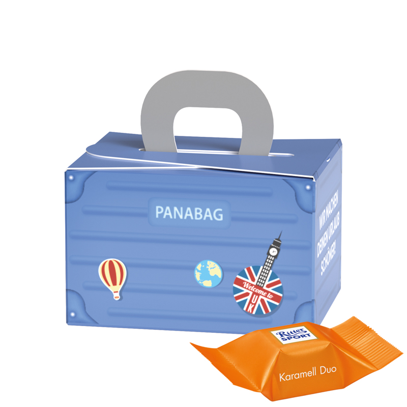Geschenkbox Mini Koffer, Lindt LINDOR Milchkugeln