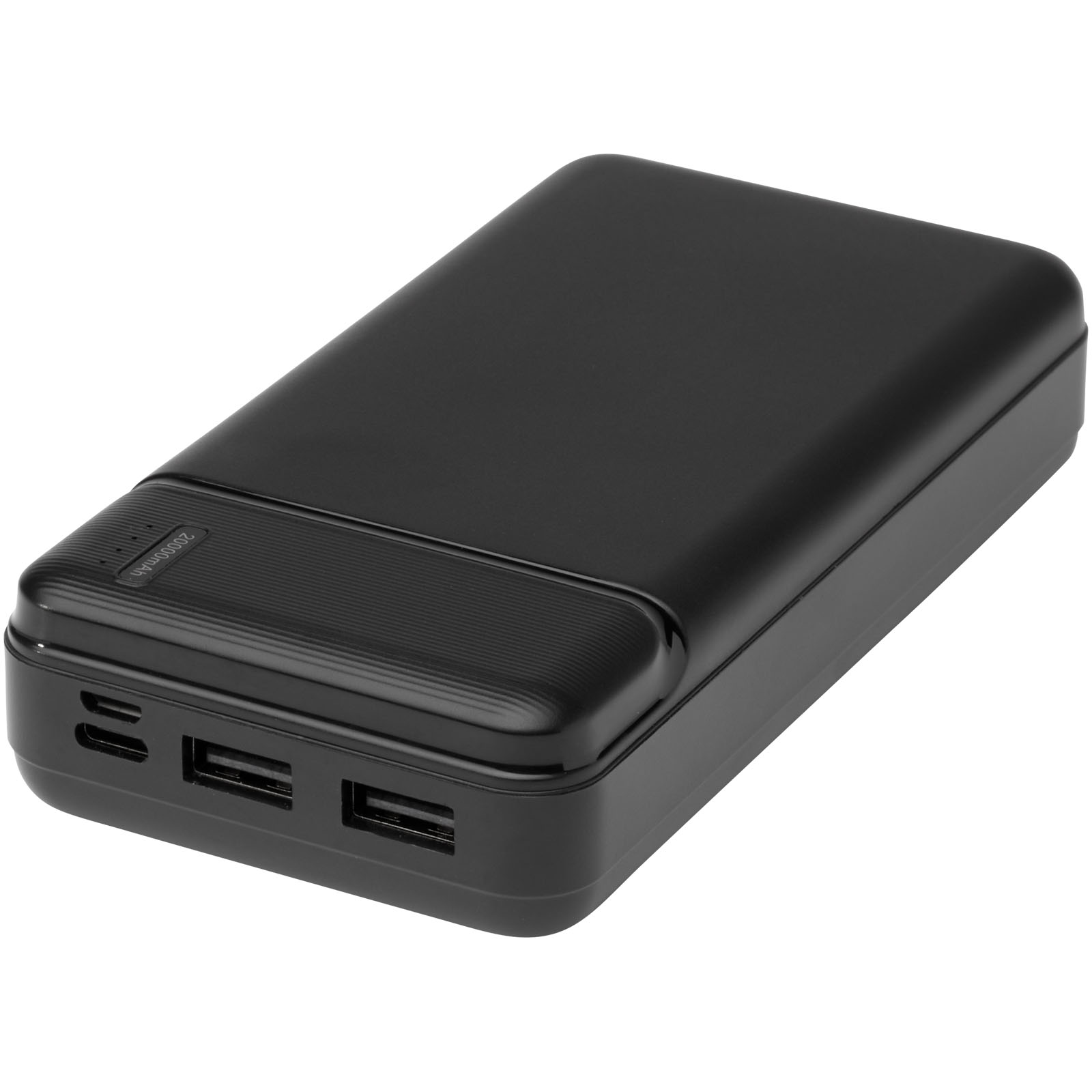 Loop 20.000 mAh Powerbank aus recyceltem Kunststoff schwarz