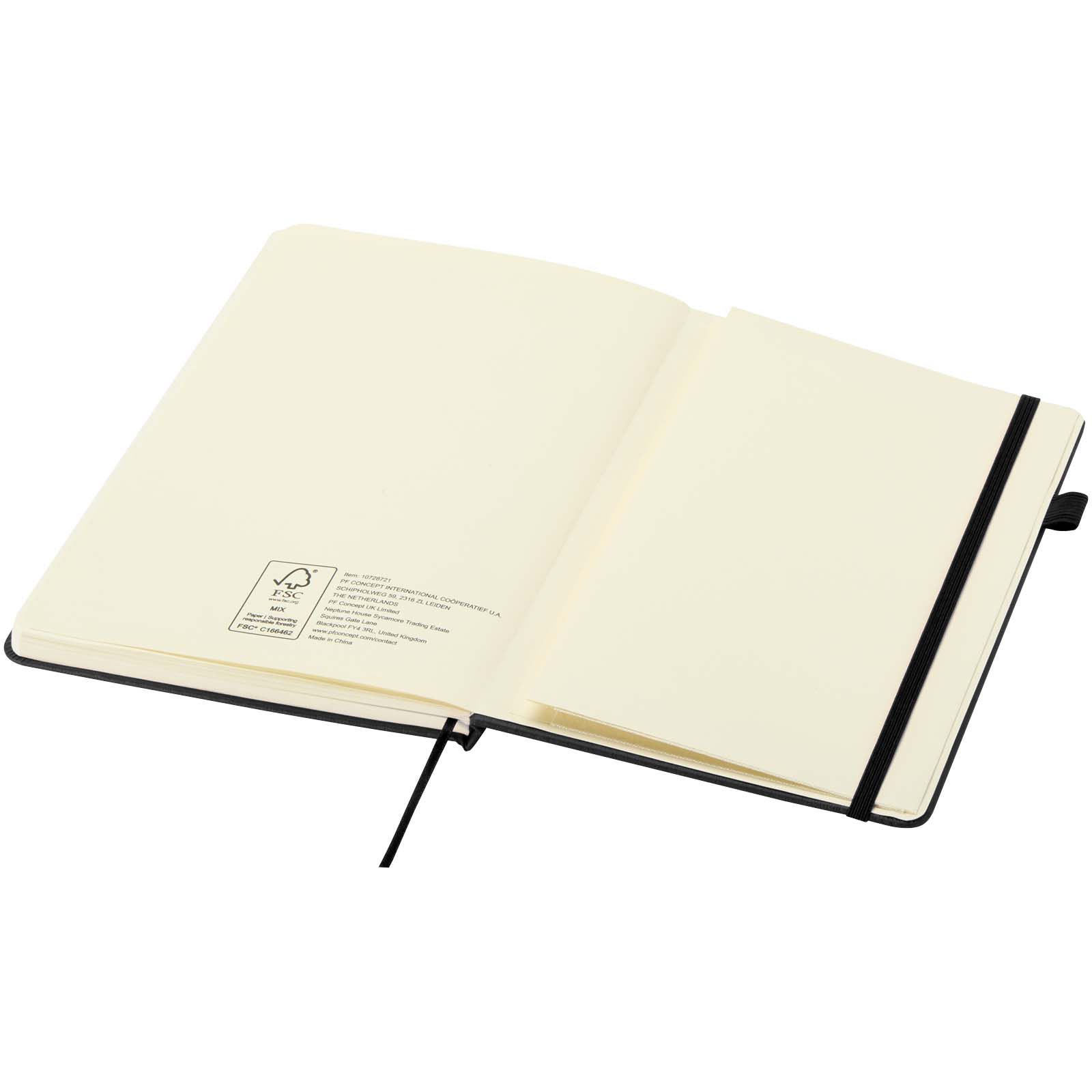 Liss A5 Hardcover Notizbuch aus recyceltem Kunststoff schwarz