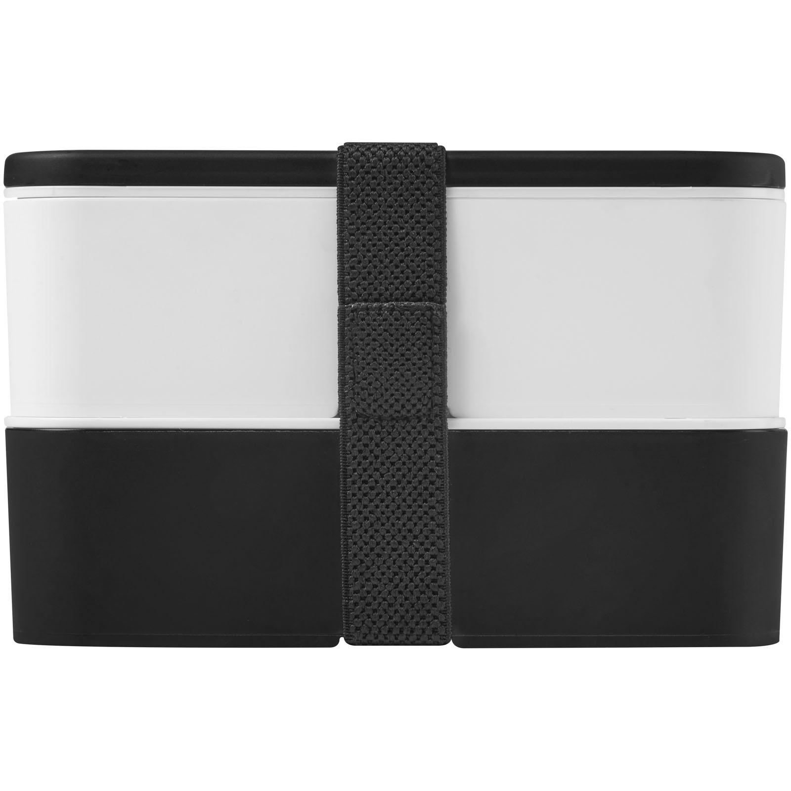 MIYO 700+700 ml Doppel-Lunchbox schwarz, weiss, schwarz