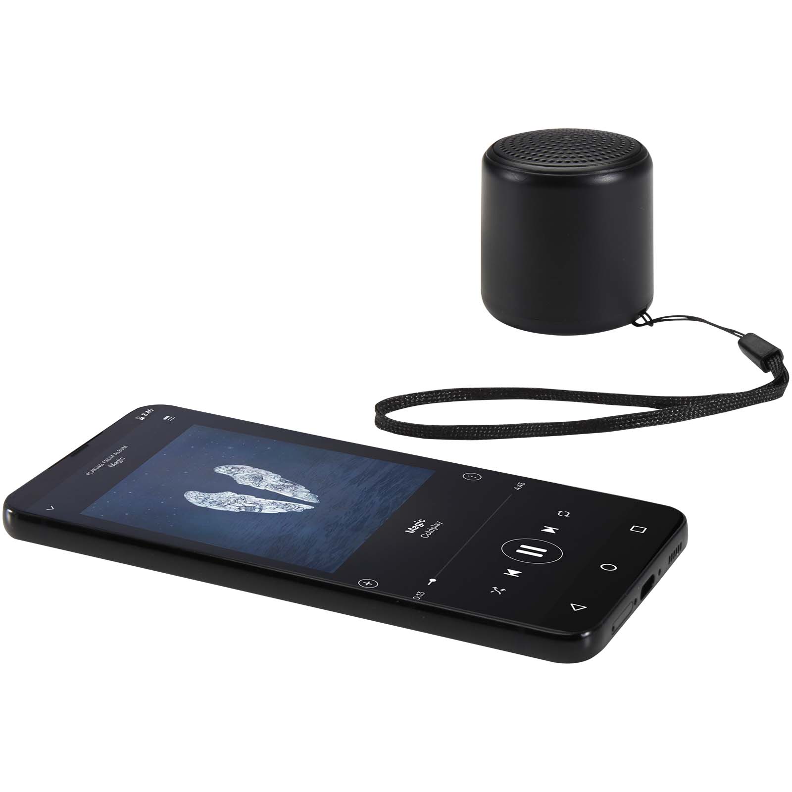 Velkis 3 W Bluetooth® Lautsprecher aus recyceltem Kunststoff schwarz