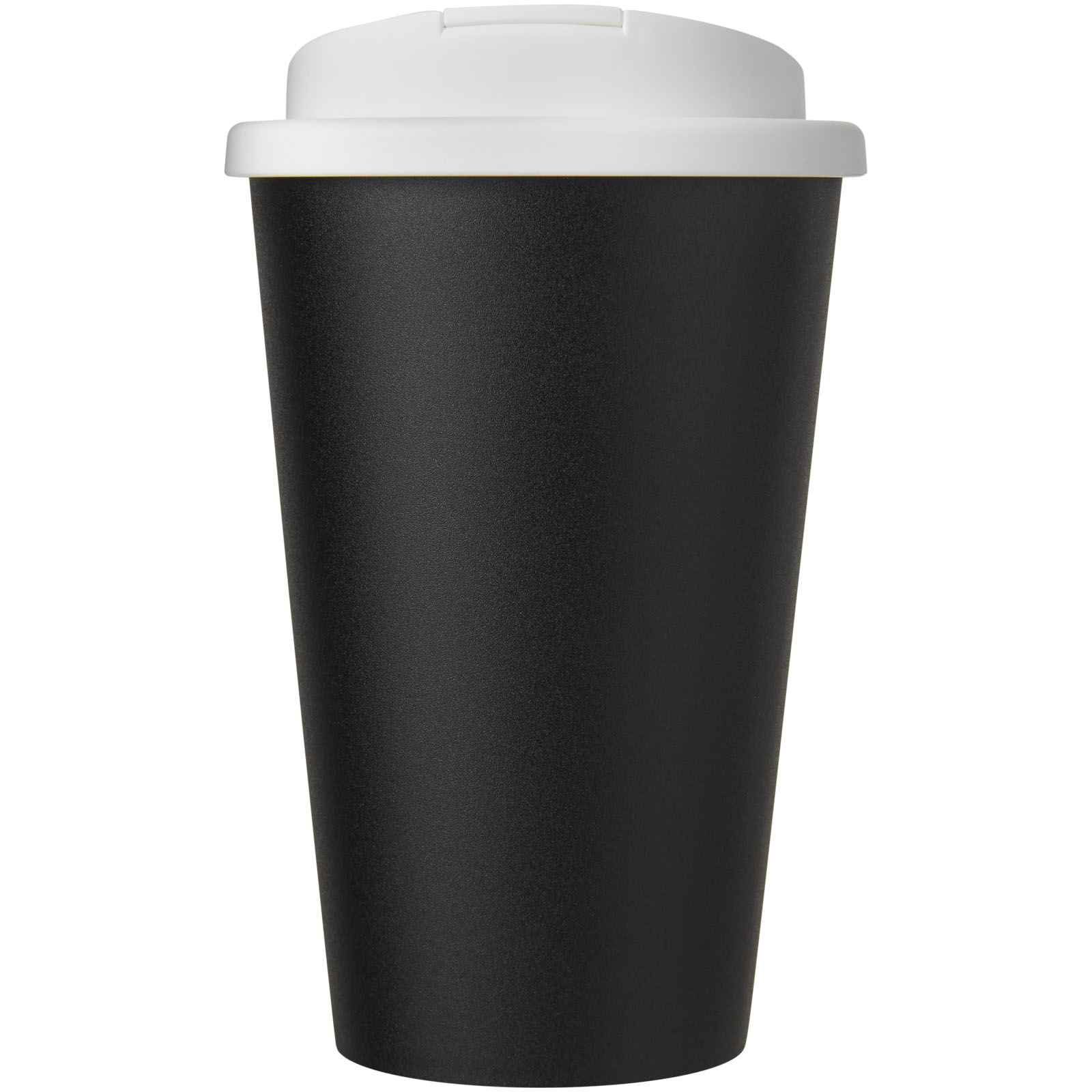 Americano® Eco 350 ml recycelter Becher mit auslaufsicherem Deckel weiss, schwarz