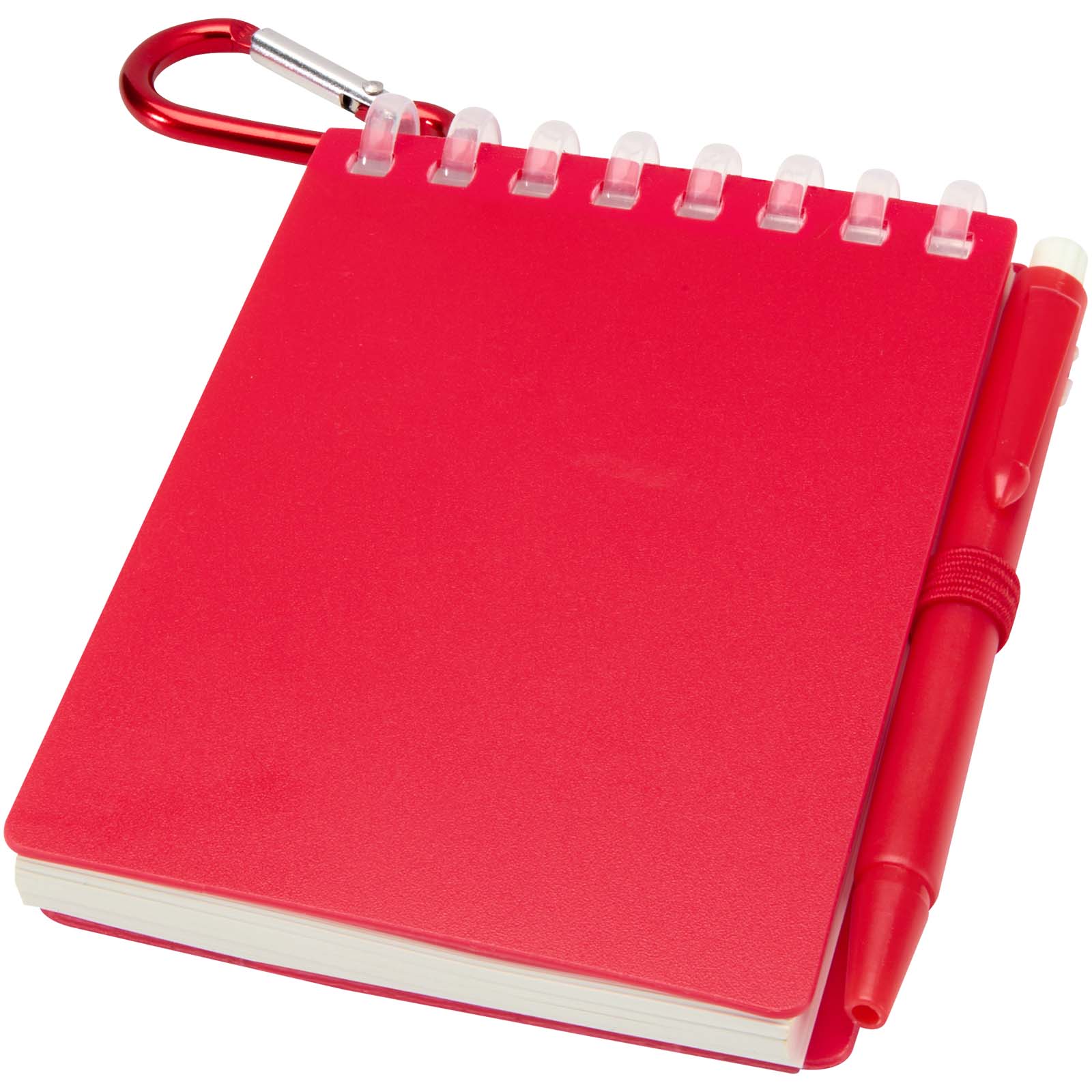 Lig Mini Recyceltes Outdoor-Softcover Notizbuch und Kugelschreiber Set (schwarze Mine) rot