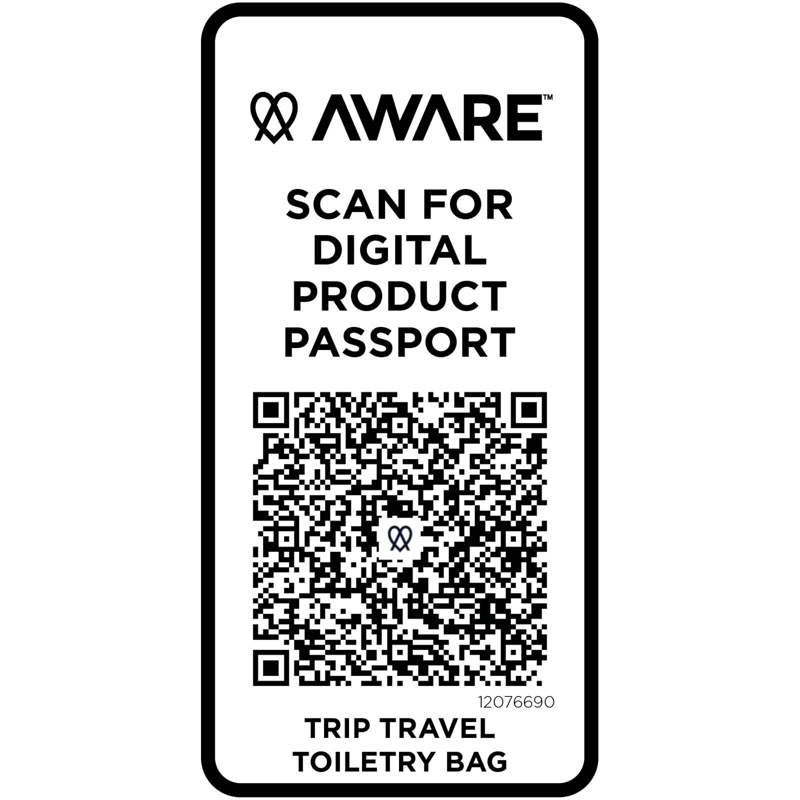 Trip Aware™ Recycelter Reisekulturbeutel 6 L schwarz