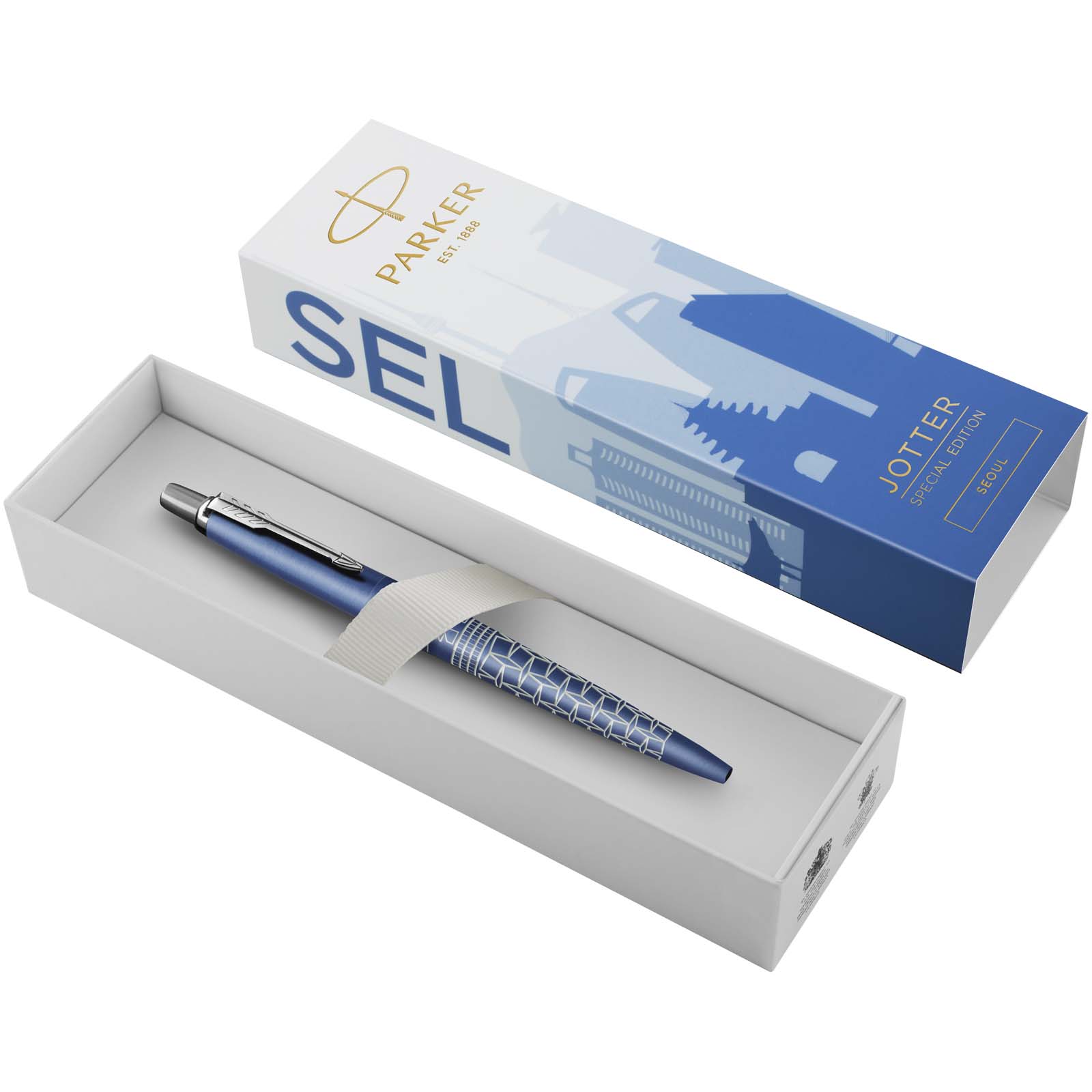 Parker Jotter SE Global Icons Kugelschreiber (blaue Mine) electric blau