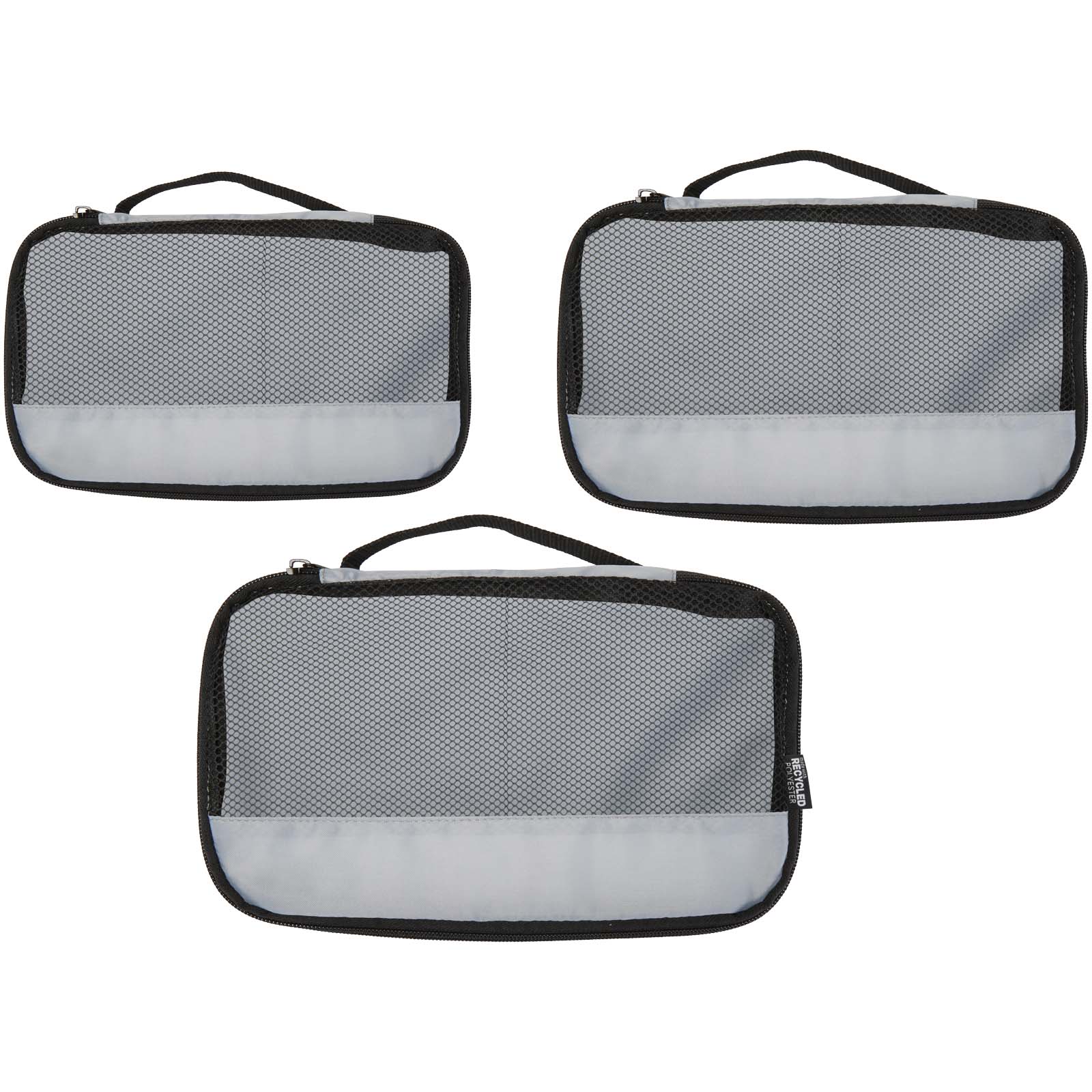 Jet GRS recycelte Packwürfel – 3er-Set grau