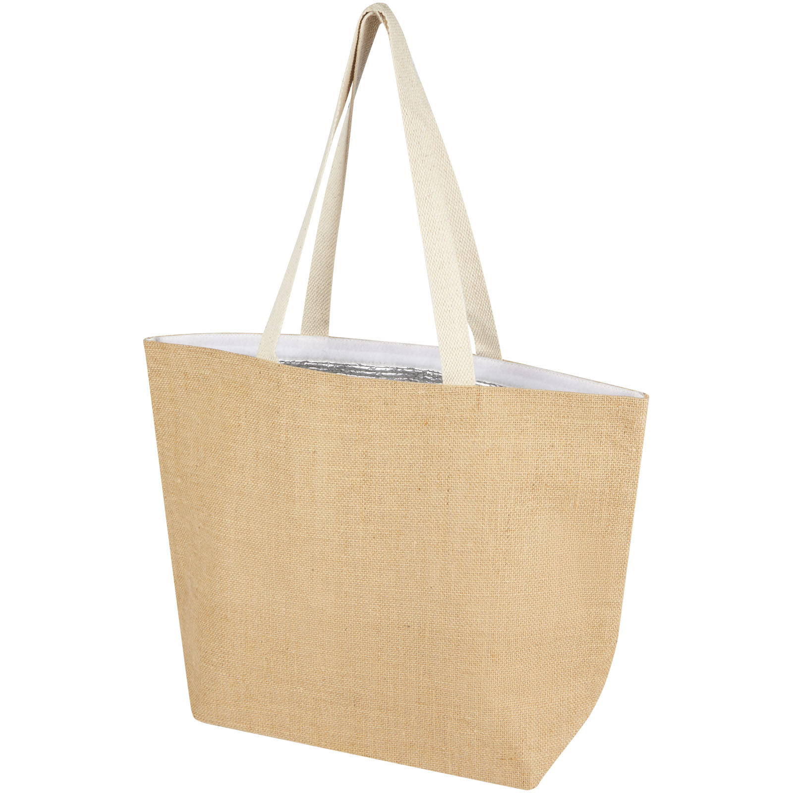 Juta 300 g/m² Jute Kühltragetasche 12 L natur, weiss