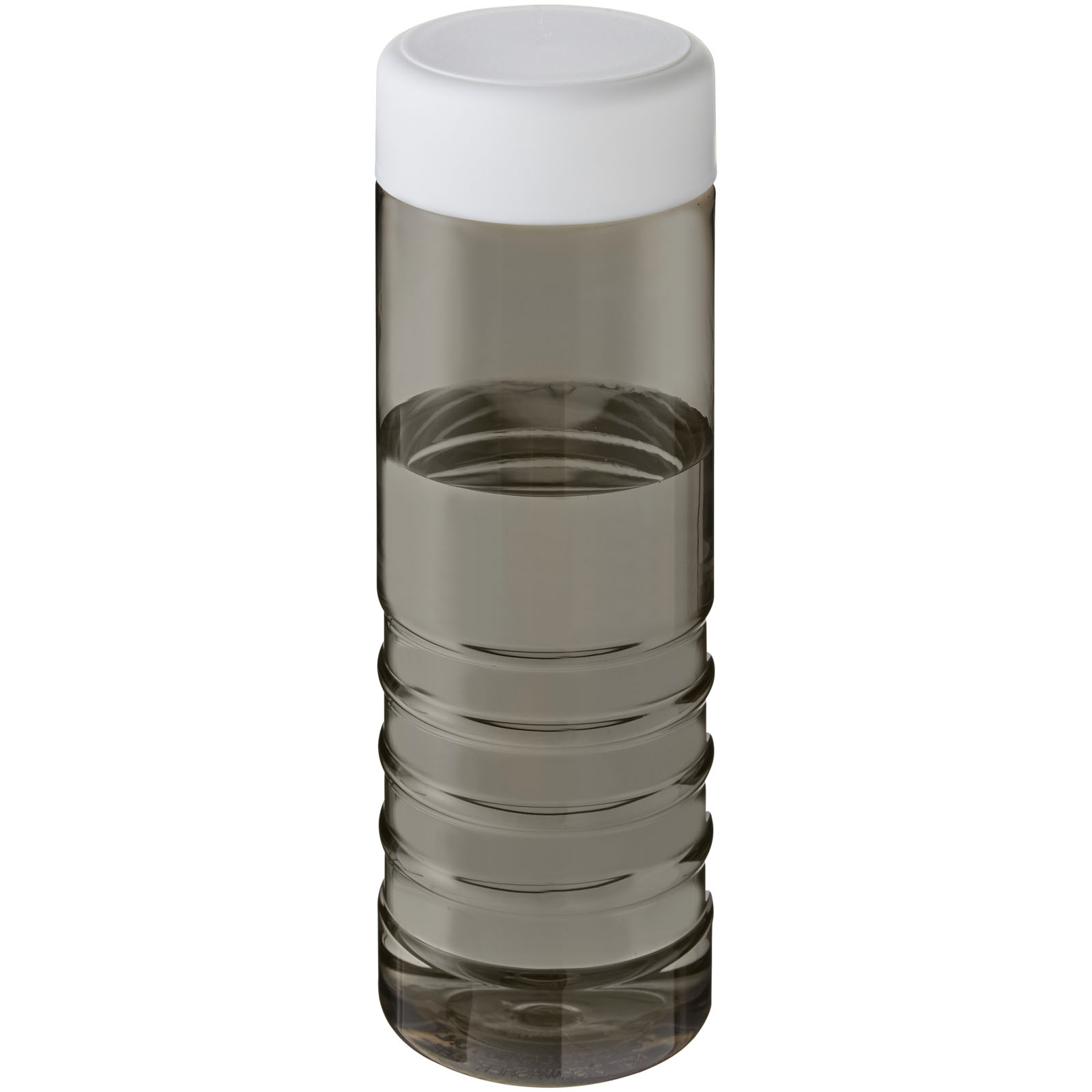 H2O Active® Eco Treble 750 ml Sportflasche mit Drehdeckel kohle, weiss