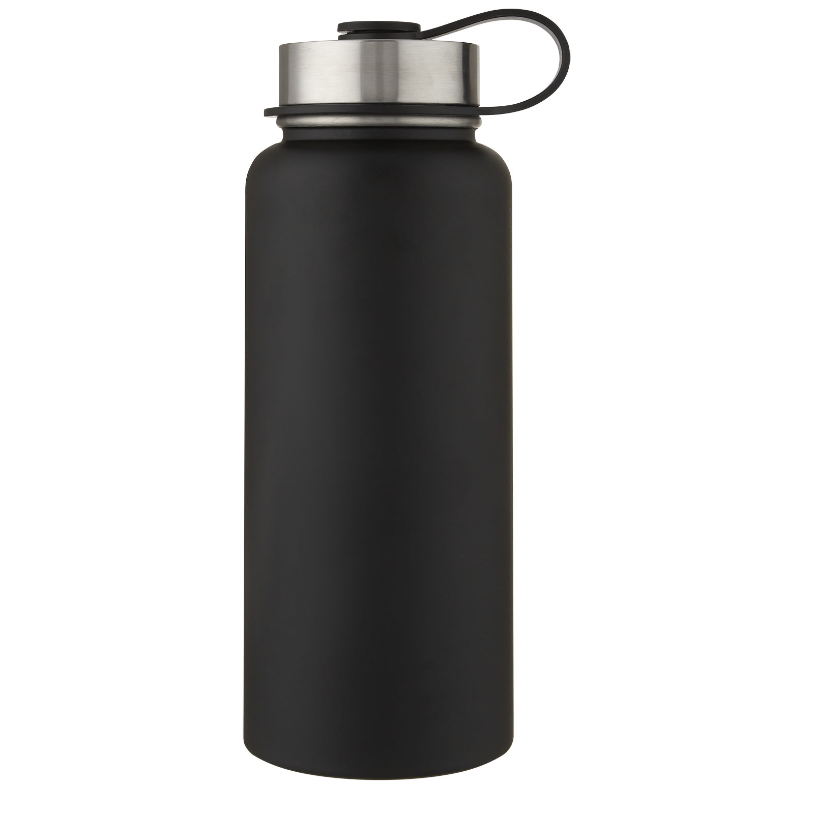 Supra 1 l Kupfer-Vakuum Isolierflasche mit 2 Deckeln schwarz