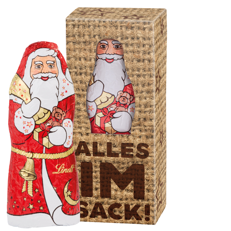 Lindt Weihnachtsmann 10g in der Werbebox