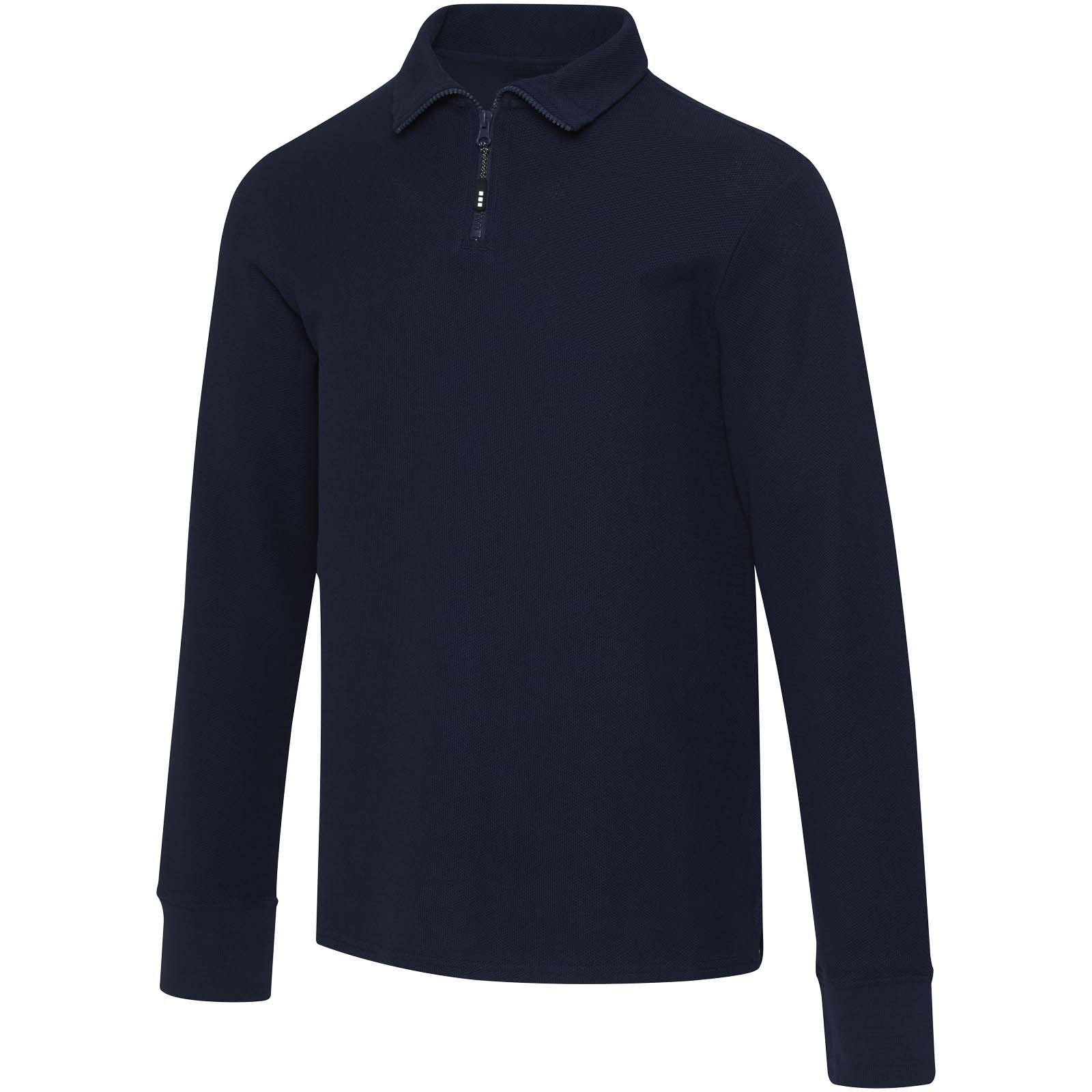 Apollo 245 g/m² Langarm Poloshirt Unisex mit Reißverschluss navy