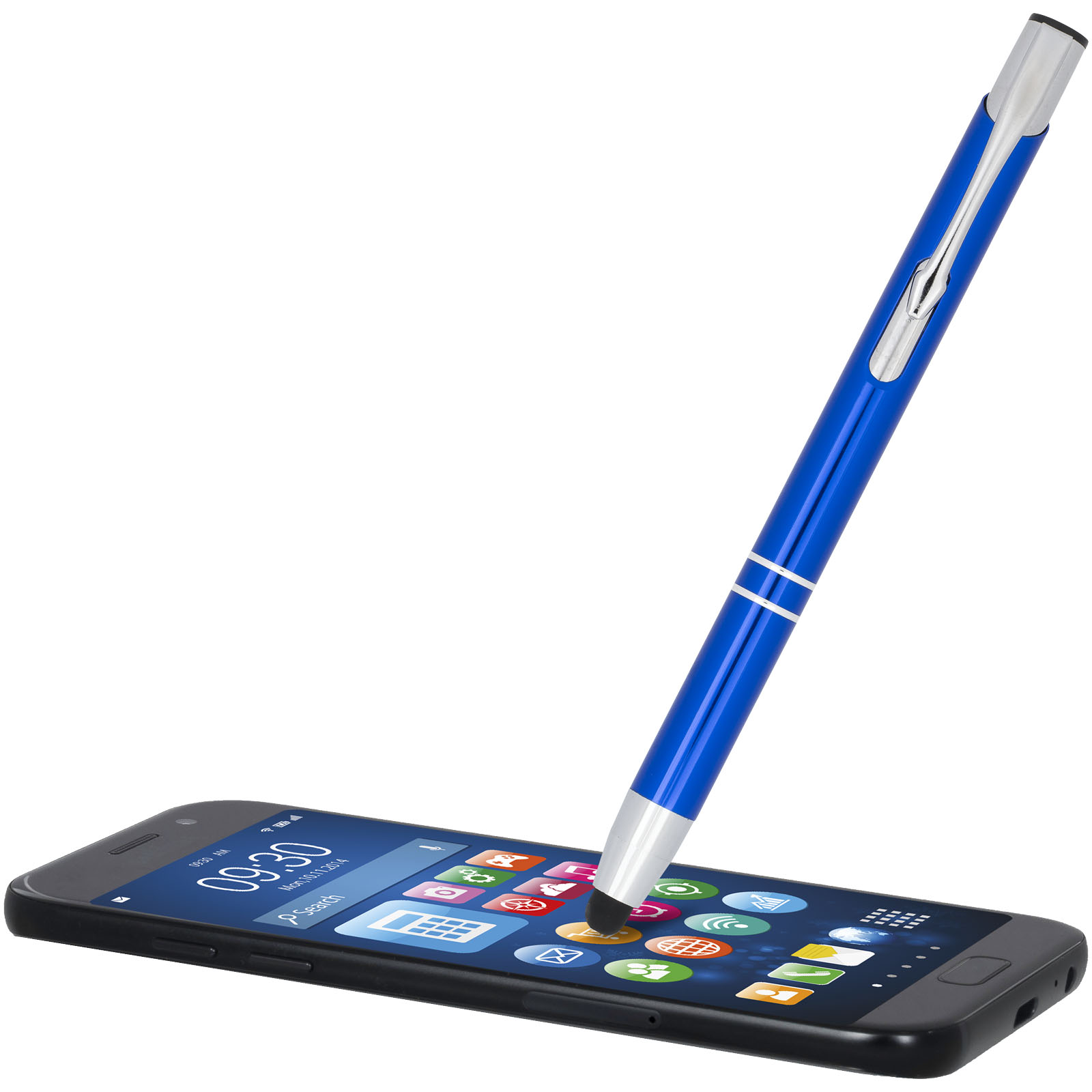 Moneta Kugelschreiber mit Metall Touchpen (blaue Mine) royalblau