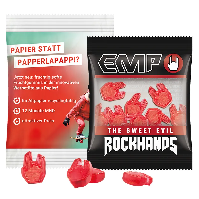 Minitüte Sonderform, 15 g, Folie kompostierbar, Trolli Fruchtgummi