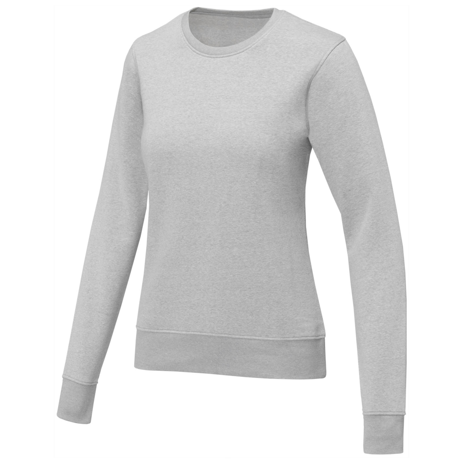 Zenon Damenpullover mit Rundhalsausschnitt heather grau