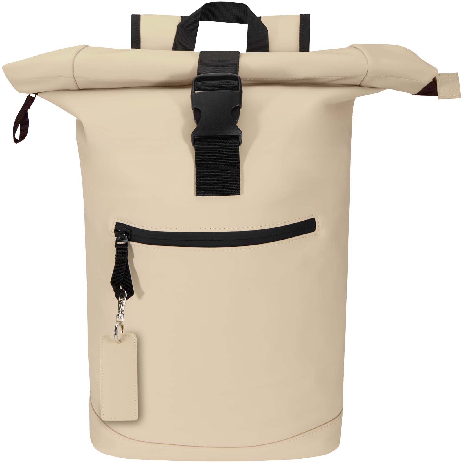 Resi Plus GRS recycelter rechteckiger Charm Schlüsselanhänger oatmeal