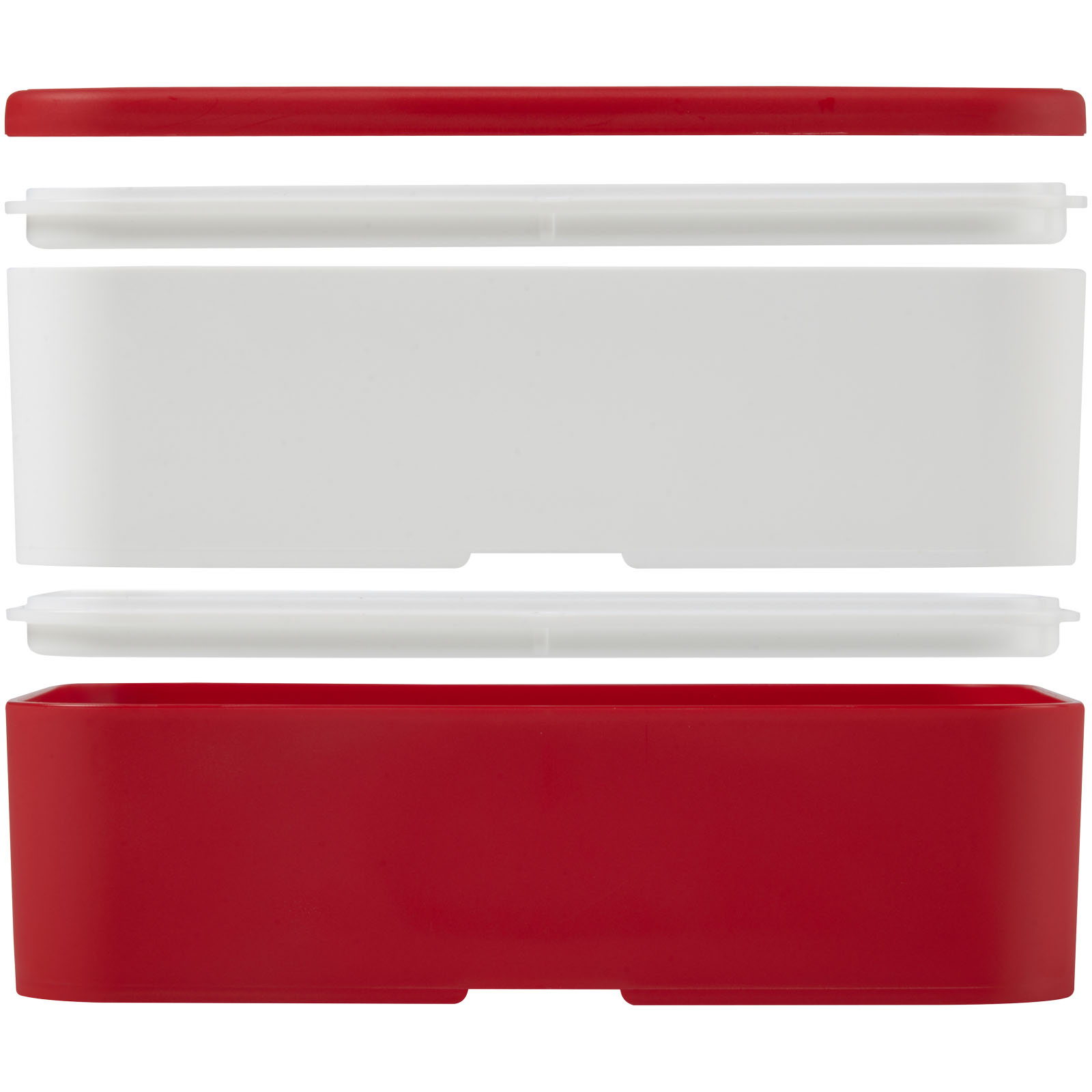 MIYO 700+700 ml Doppel-Lunchbox rot, weiss, rot