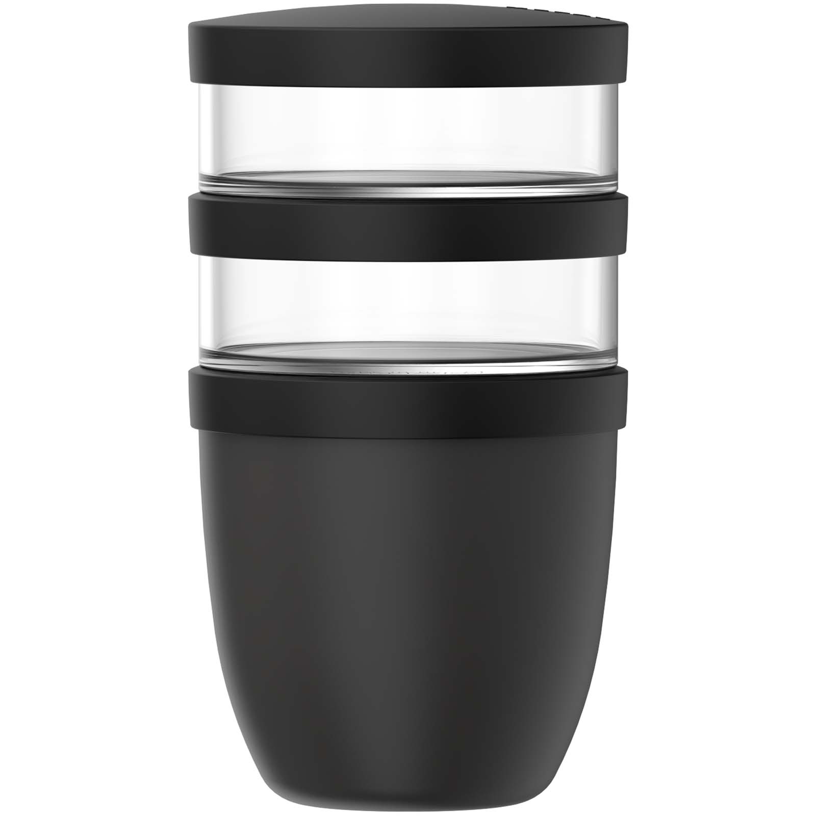 Mepal Ellipse Dreiteiliger, 500 ml + 2 x 200 ml Lunchpot schwarz