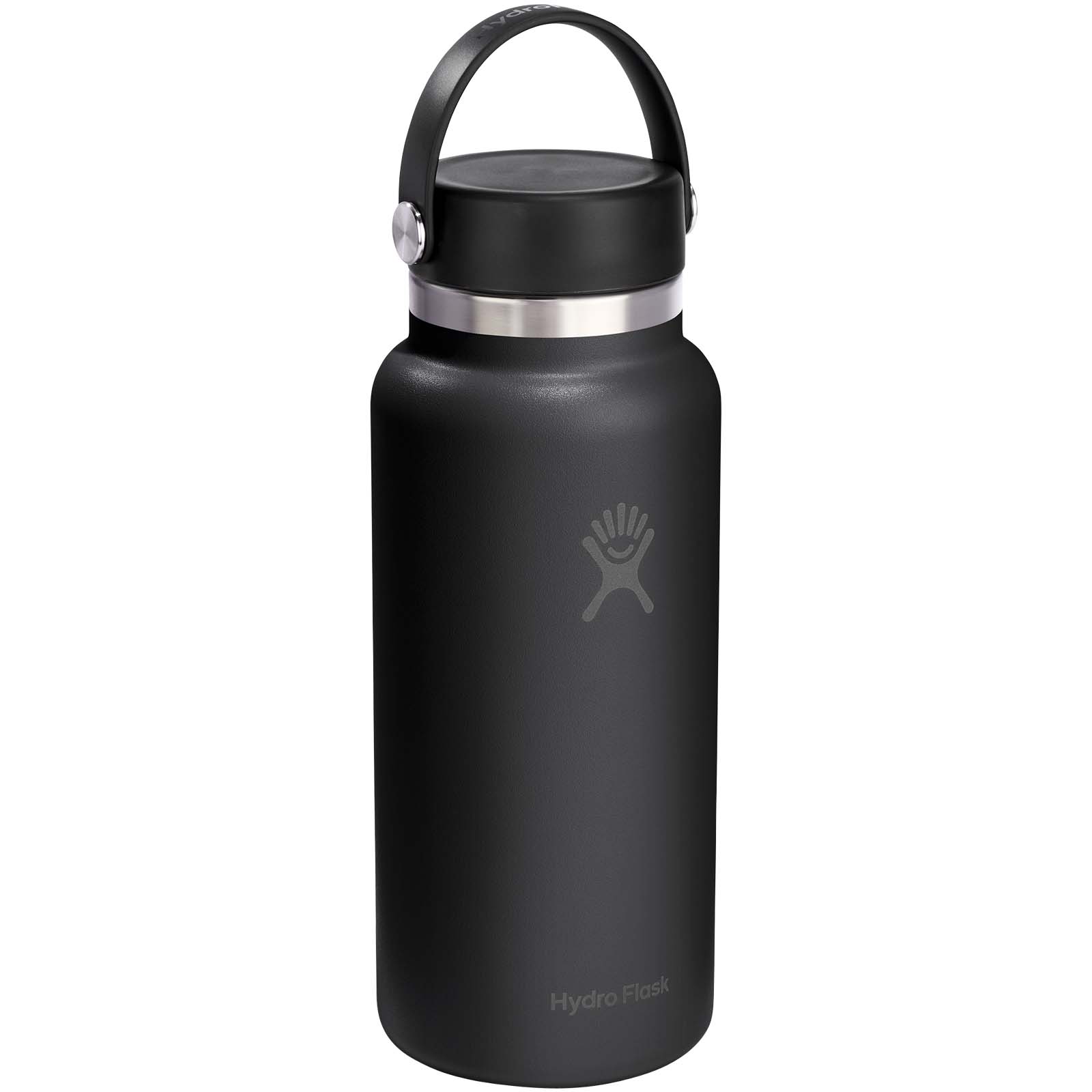 Hydro Flask Isolierte Edelstahl Trinkflasche mit breiter Öffnung 946 ml schwarz