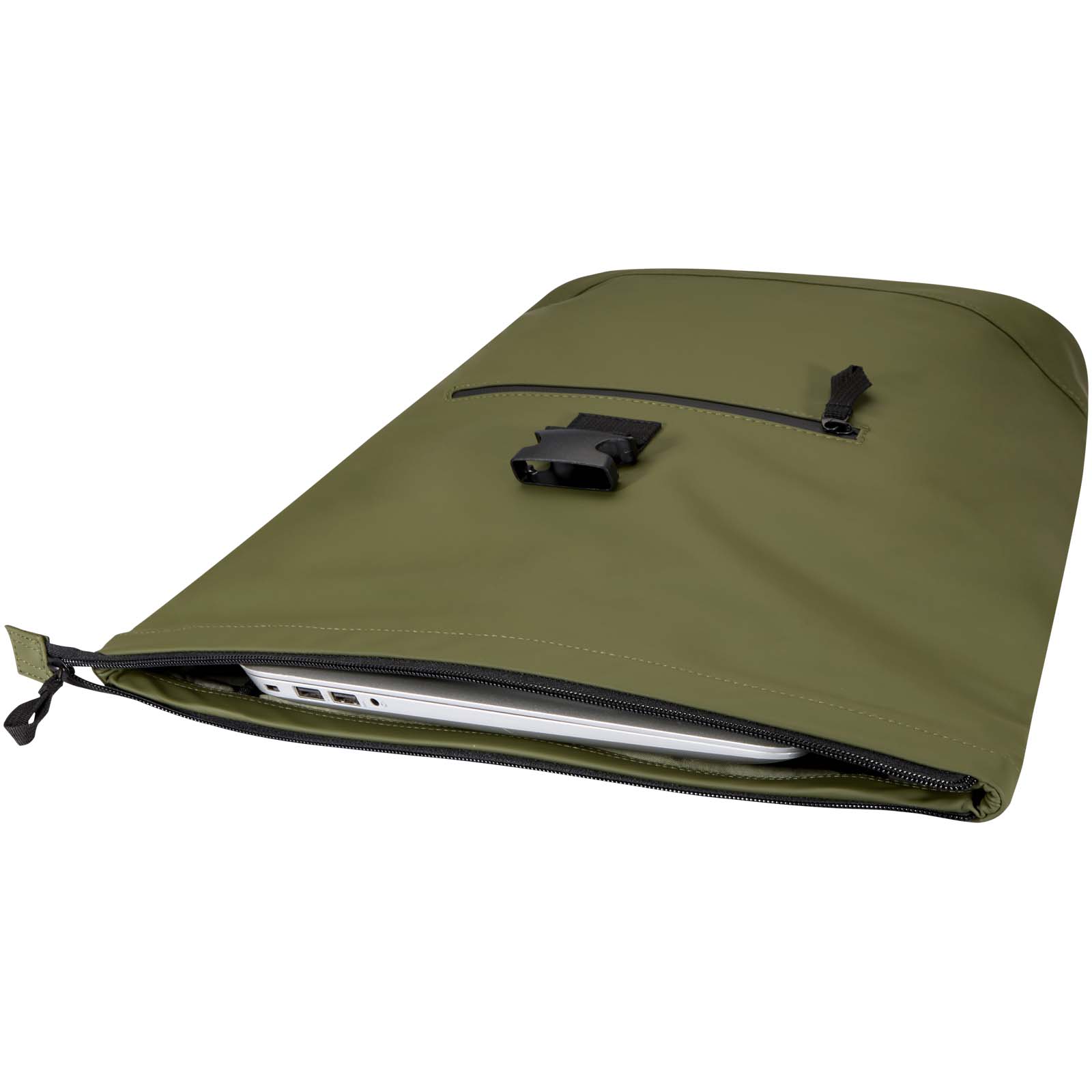 Resi Plus 15" GRS-recycelter Rolltop Rucksack 18 L waldgrün