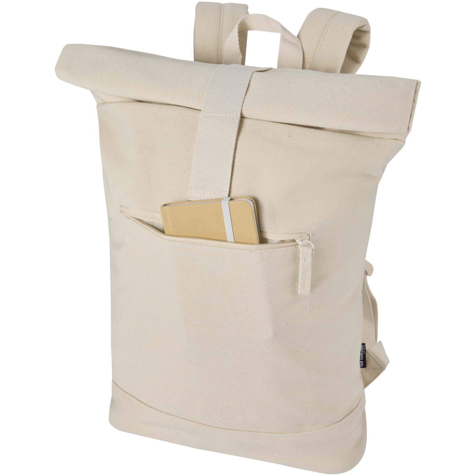 Recanvas 14” GRS recycelter Rolltop-Rucksack 16L sandstone