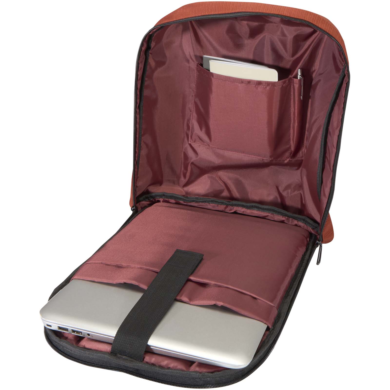 Luma 15" GRS Laptop-Rucksack aus recyceltem Material mit Diebstahlschutz 10L ziegelstein