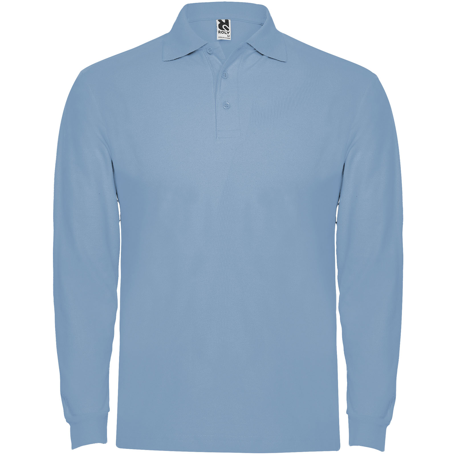 Estrella 220 g/m² Langarm Poloshirt für Herren himmelblau