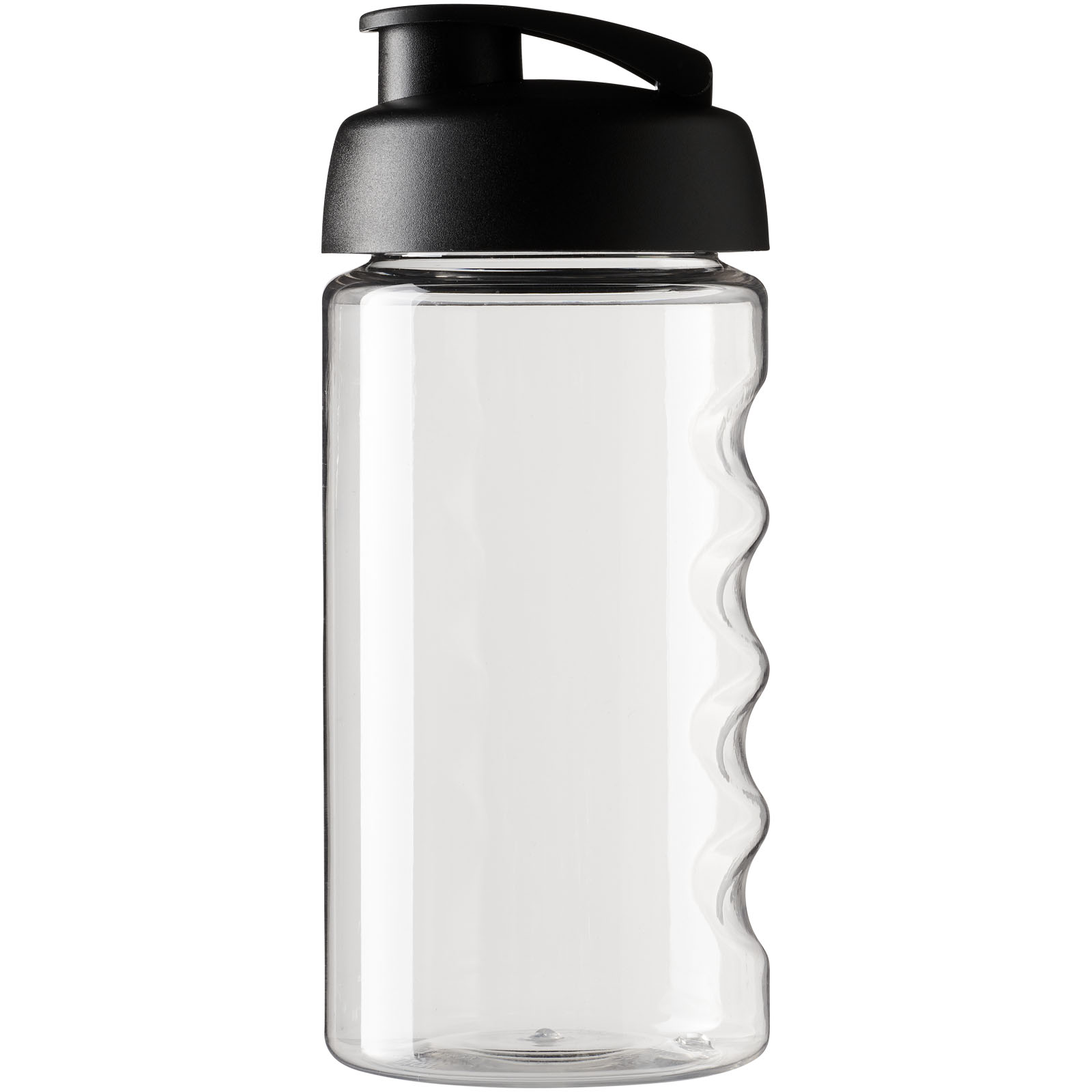 H2O Active® Bop 500 ml Sportflasche mit Klappdeckel transparent, schwarz
