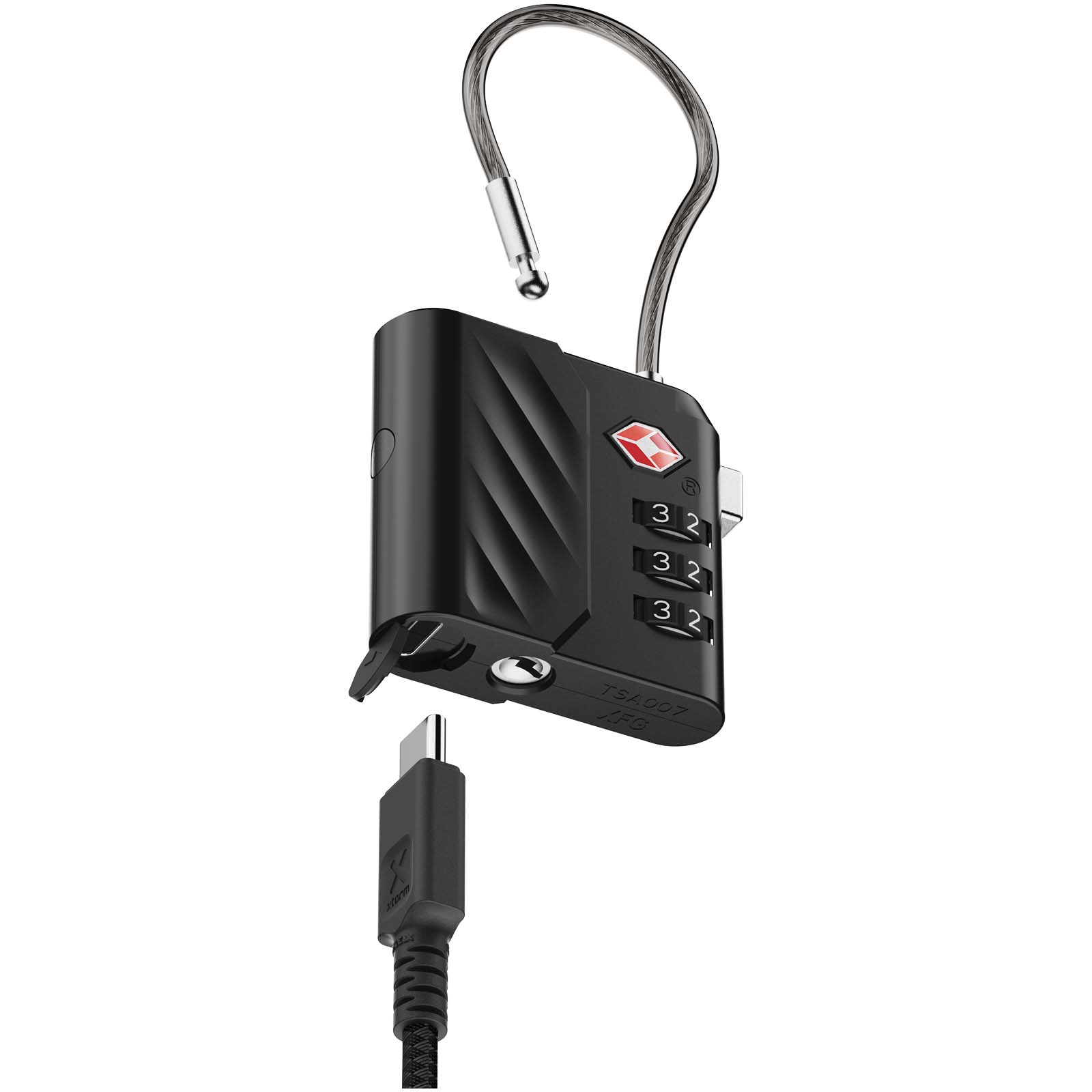 Xtorm Lock Tag TSA Zahlenschloss mit Standort Tracker schwarz