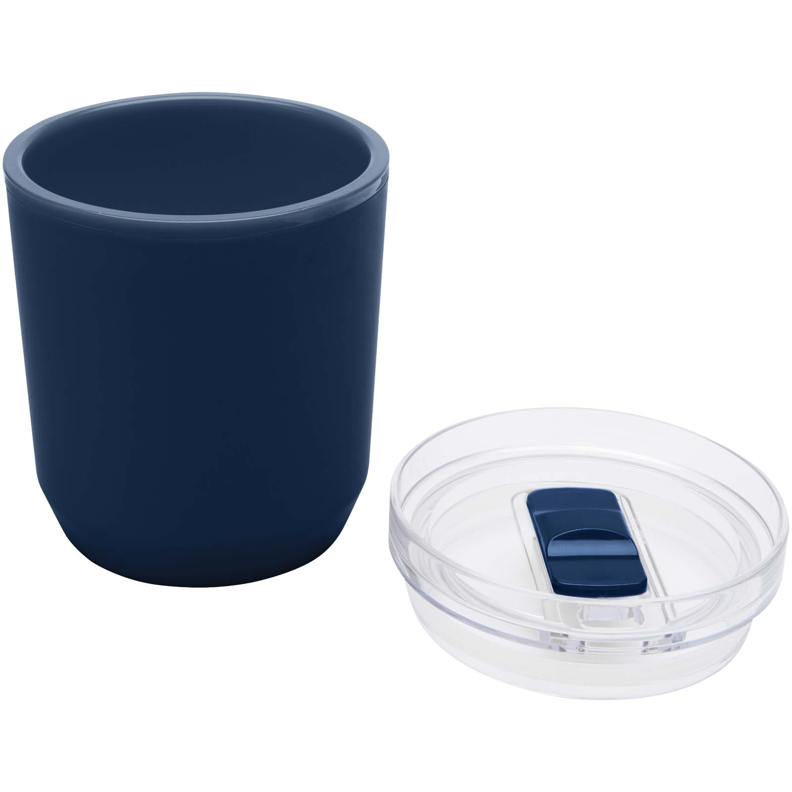 Hudson 180 ml doppelwandiger Becher aus recyceltem Kunststoff navy