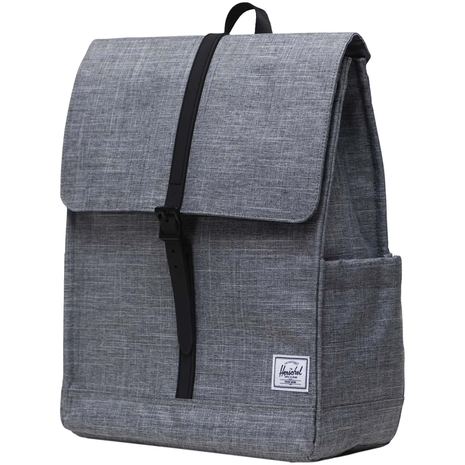 Herschel City Rucksack aus recyceltem Material 16 L heather grau