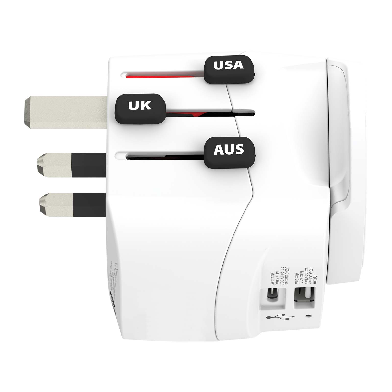 SKROSS® PRO Light USB AC30PD Reiseadapter weiss