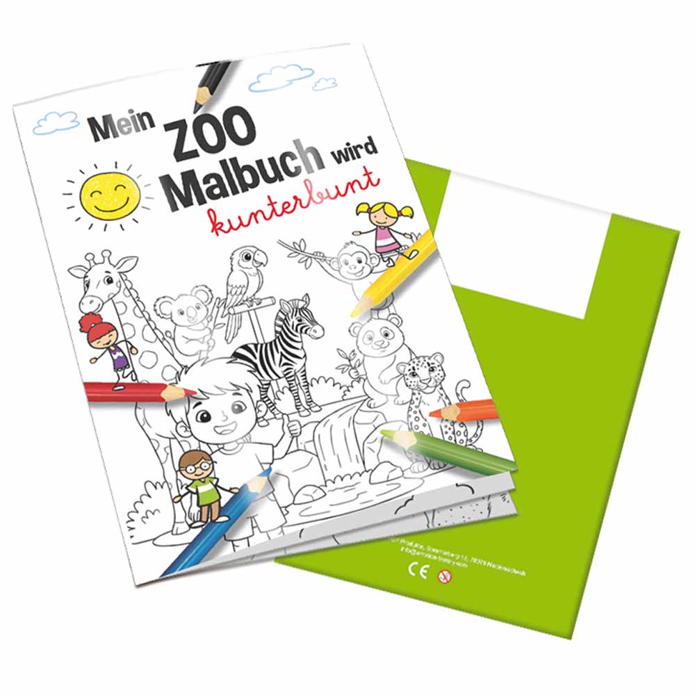 Malbuch / Mal-Set A6 - Zoo