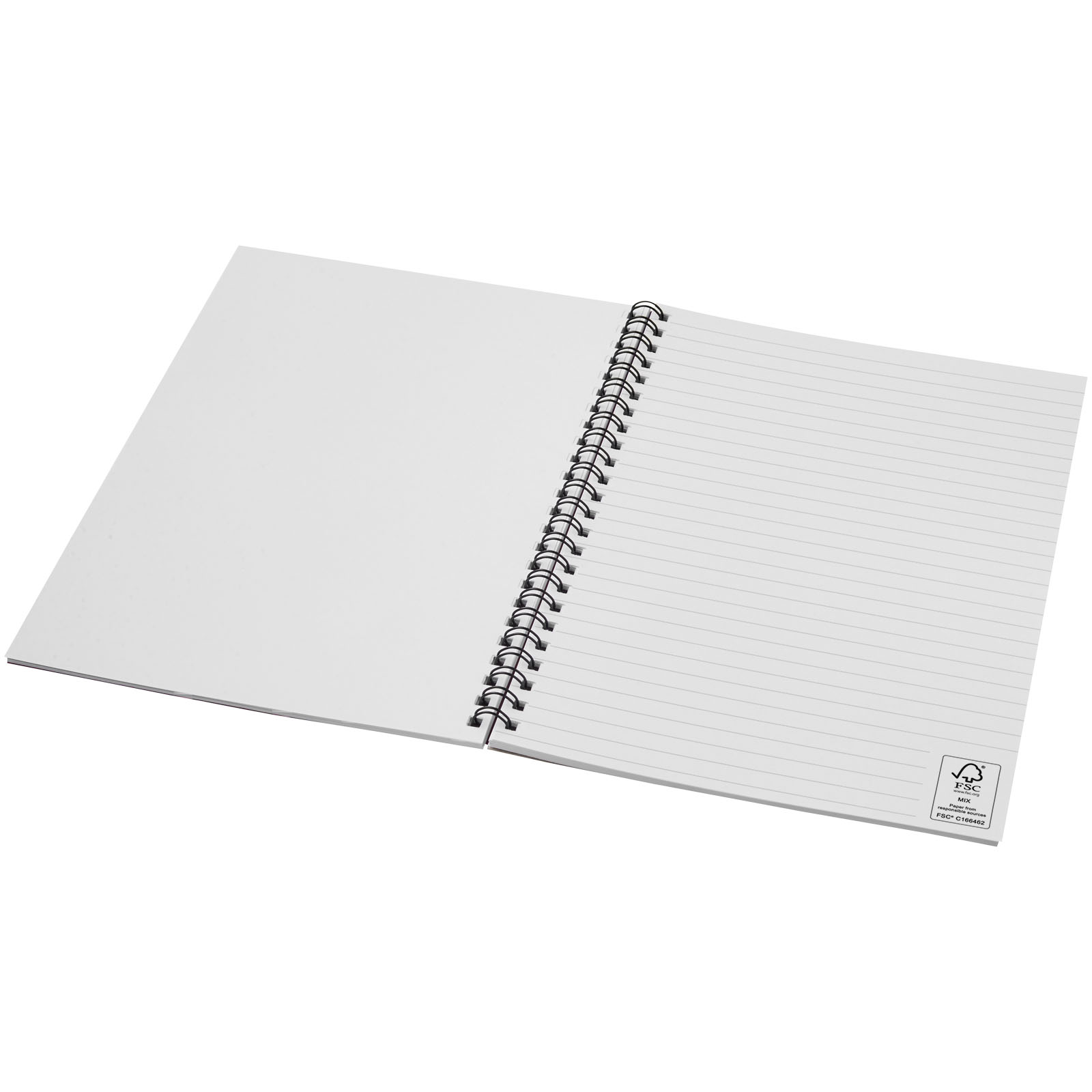 Desk-Mate® A5 recyceltes farbiges Notizbuch mit Spiralbindung rot