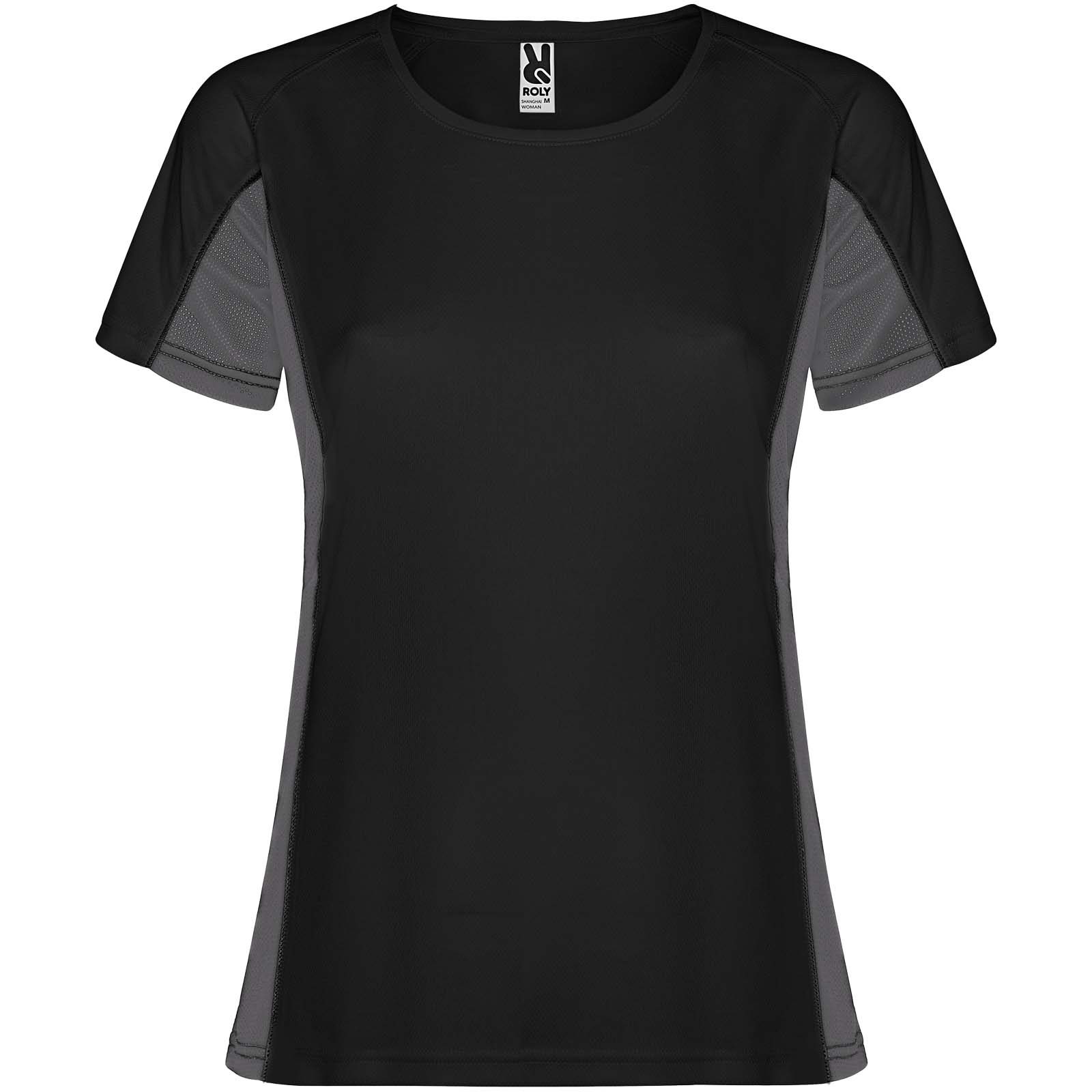 Shanghai 140 g/m² Sport T-Shirt für Damen schwarz, dunkelblei