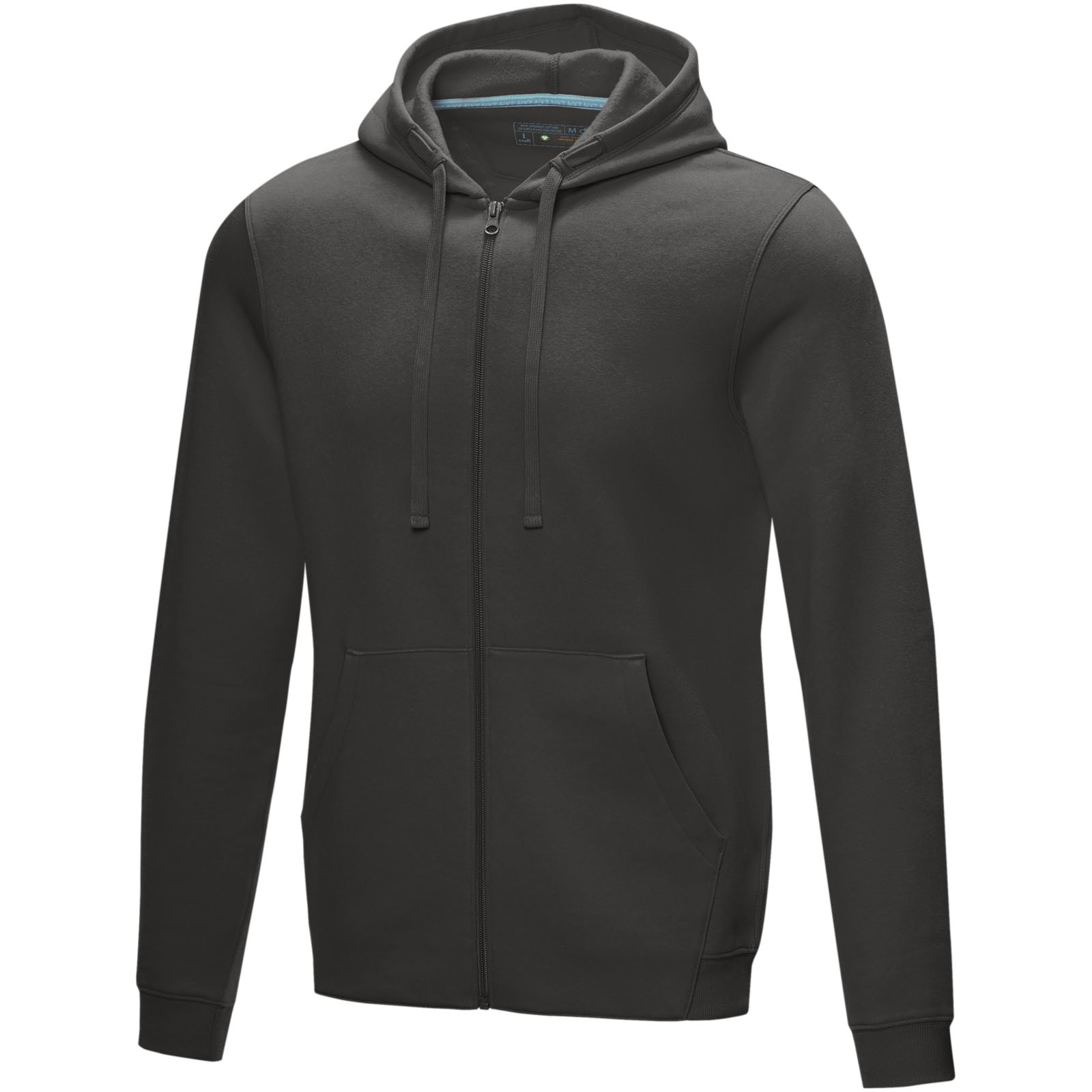 Ruby Hoodie mit durchgehendem Reißverschluss aus Bio-Material für Herren storm grey