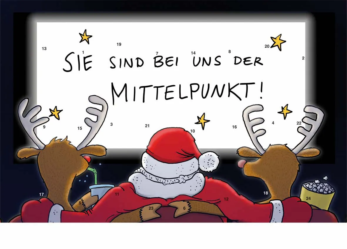 Werbeeinleger Adventskalender - personalisierbares STANDARDMOTIV - Im Mittelpunkt